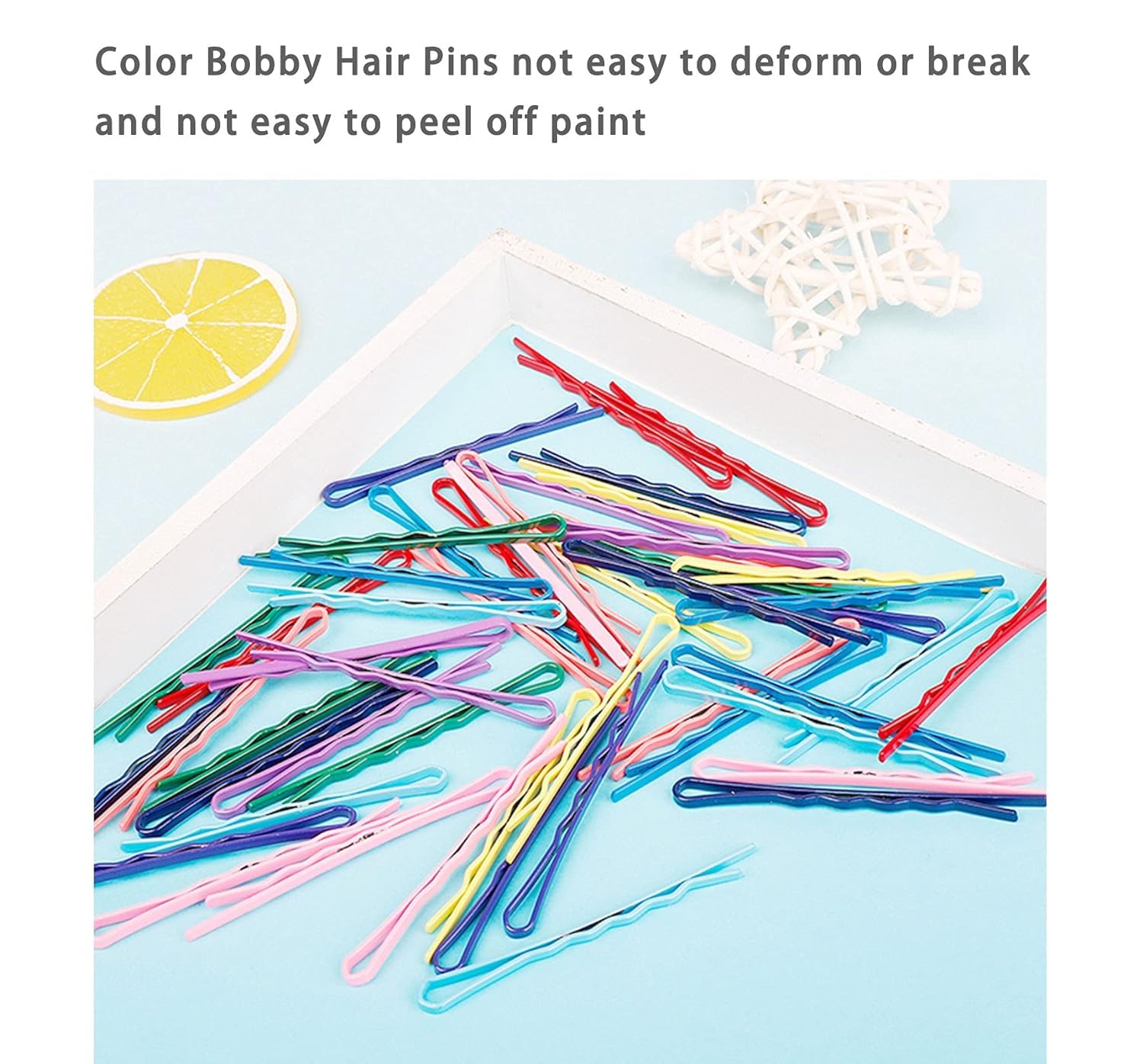 Colorful Metal Bobby Pins for Thick Hair - Cute Box Set for Women & Girls - Perfect for Styling & Updos
