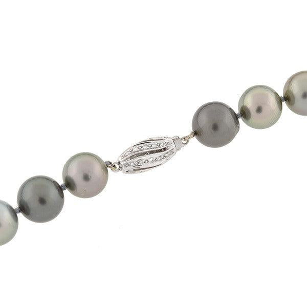 18kt Gold & Diamond Tahitian Pearl Necklace - Elegant Luxury Jewelry for Women, Perfect for Weddings, Parties & Special Occasions