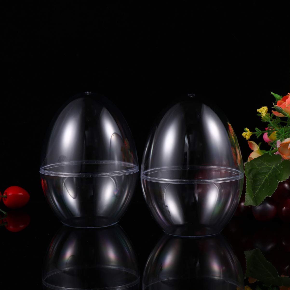 TENDYCOCO 4 Pack Clear Fillable Ornament Candy Boxes for Easter, Christmas, Wedding & Party Decorations - Perfect for Holiday Gifts, DIY Crafts & Home Decor