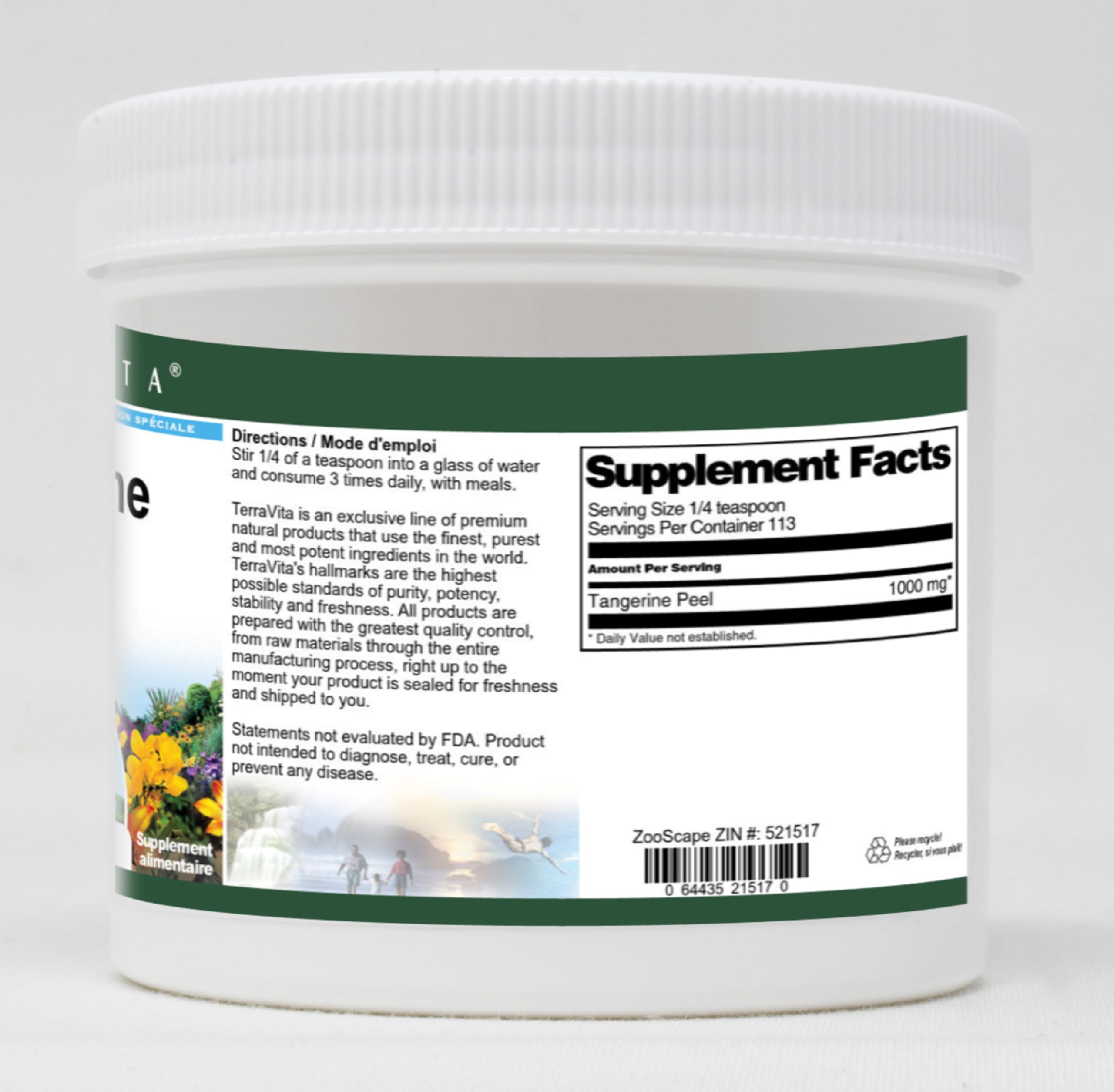 Premium Tangerine Peel Powder 4 oz (3-Pack) - Natural Citrus Flavor for Baking, Tea & Skincare | ZIN: 521517 | Perfect for Smoothies, Desserts & DIY Beauty Recipes