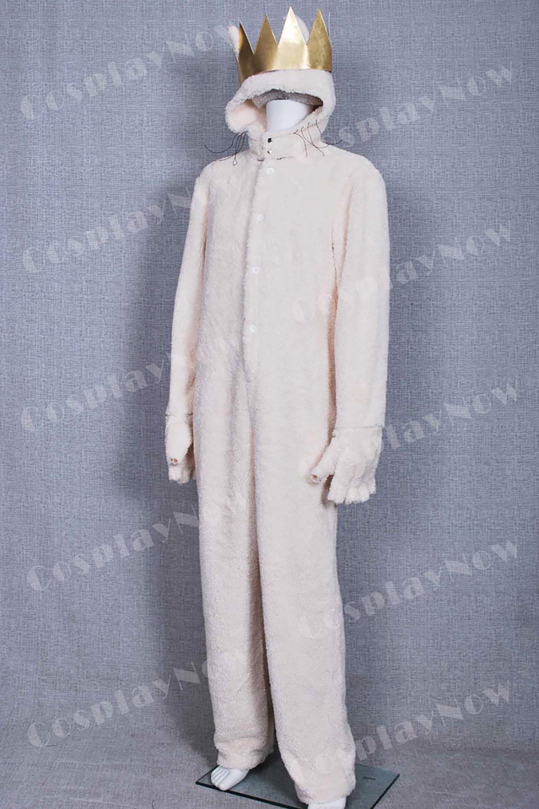Where The Wild Things Are Wolf Costume - Max Records Halloween Cosplay Jumpsuit with Crown | Book Character Costume for Kids & Adults