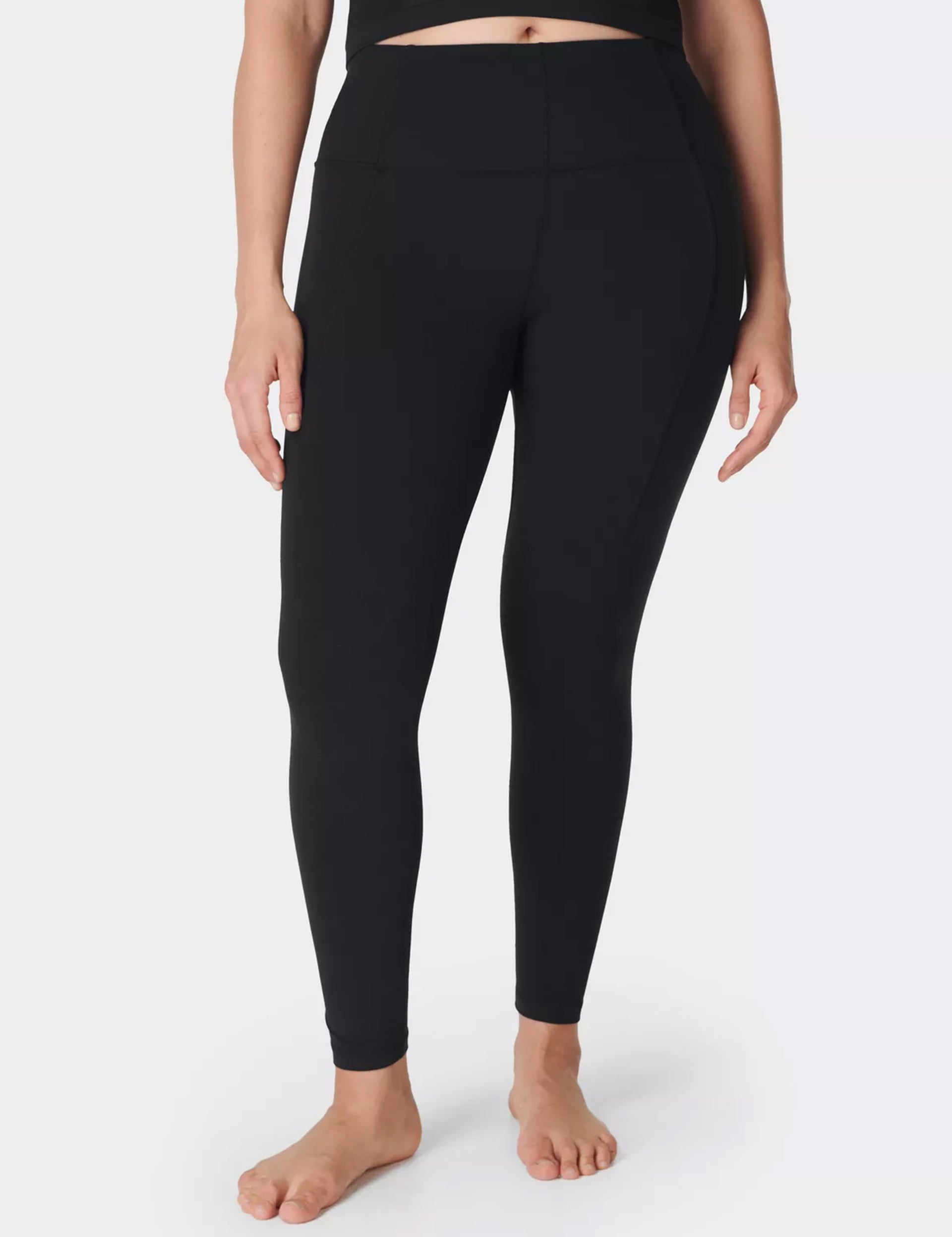 Super Soft High Waist 7/8 Yoga Leggings for Women - Breathable Workout Pants - Black - Perfect for Yoga, Pilates, Gym & Lounge Wear