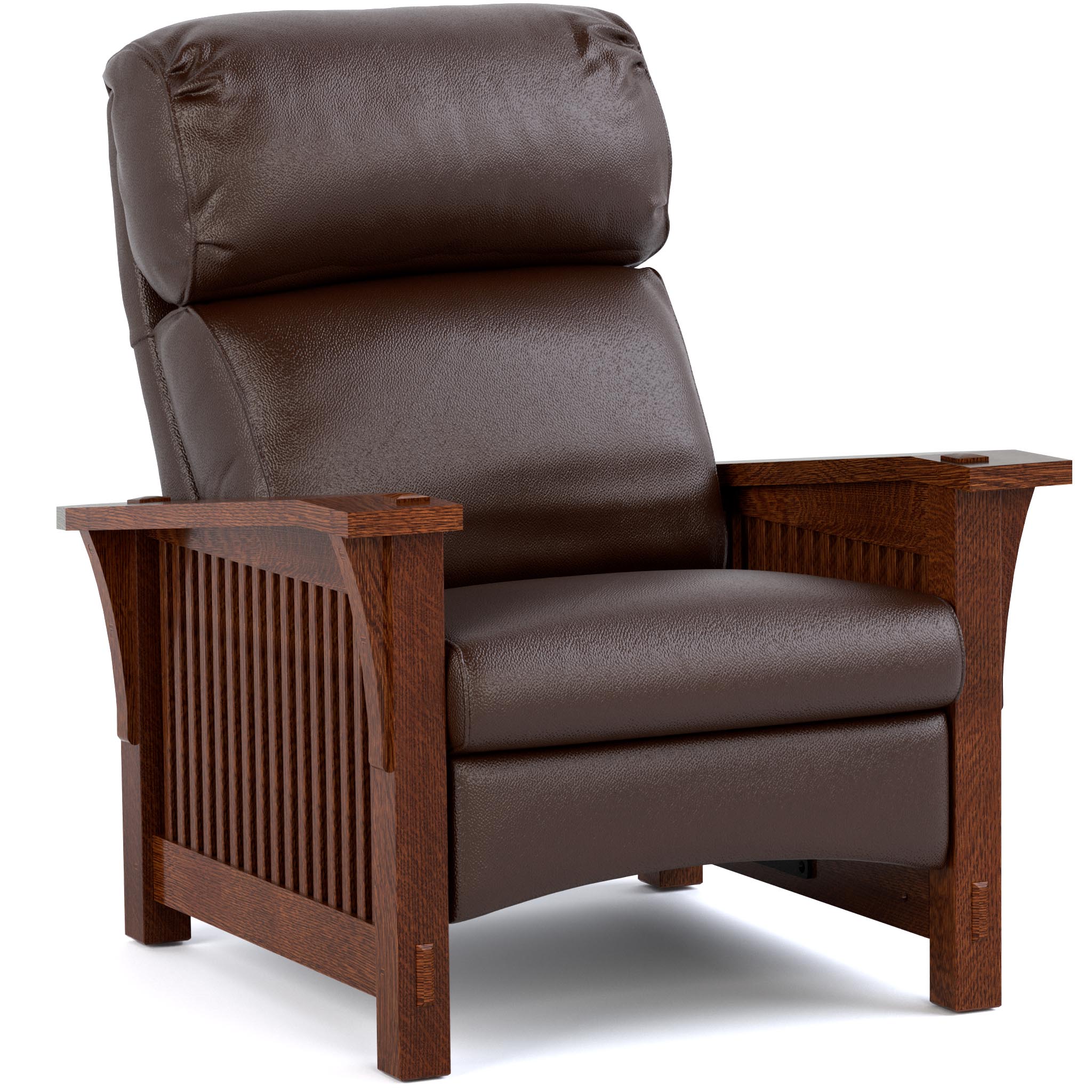 Bustle Back Spindle Morris Recliner Chair - Comfortable Traditional Wingback Recliner for Living Room, Bedroom & Home Theater - Perfect for Relaxing, Reading & Watching TV