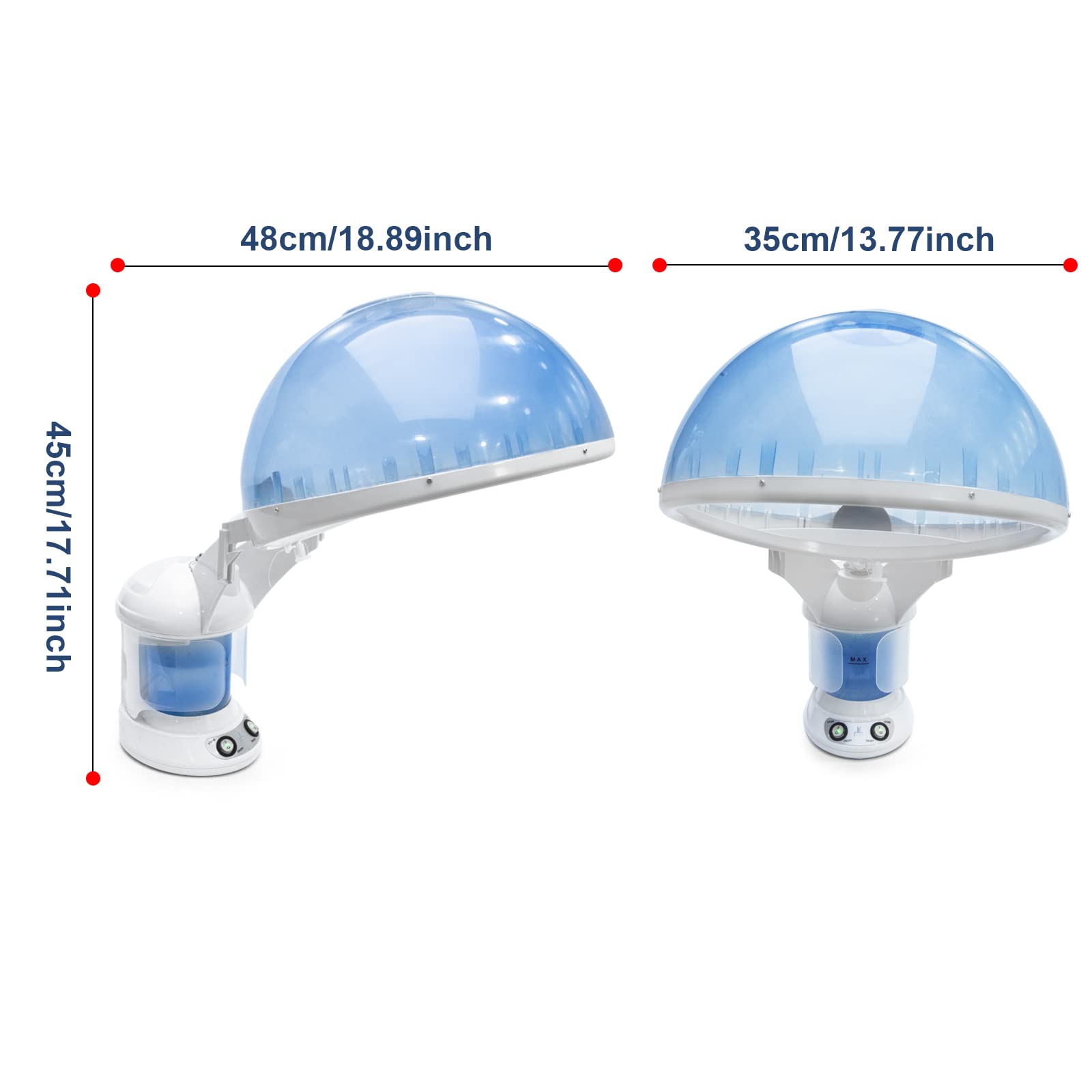 Elitzia ETKD2328A 2-in-1 Hooded Hair Steamer & Facial Steamer with O3 Ozone Therapy - Professional Beauty Machine for Deep Conditioning, Skin Hydration & Aromatherapy | Perfect for Salon, Spa & Home Hair Care Routine