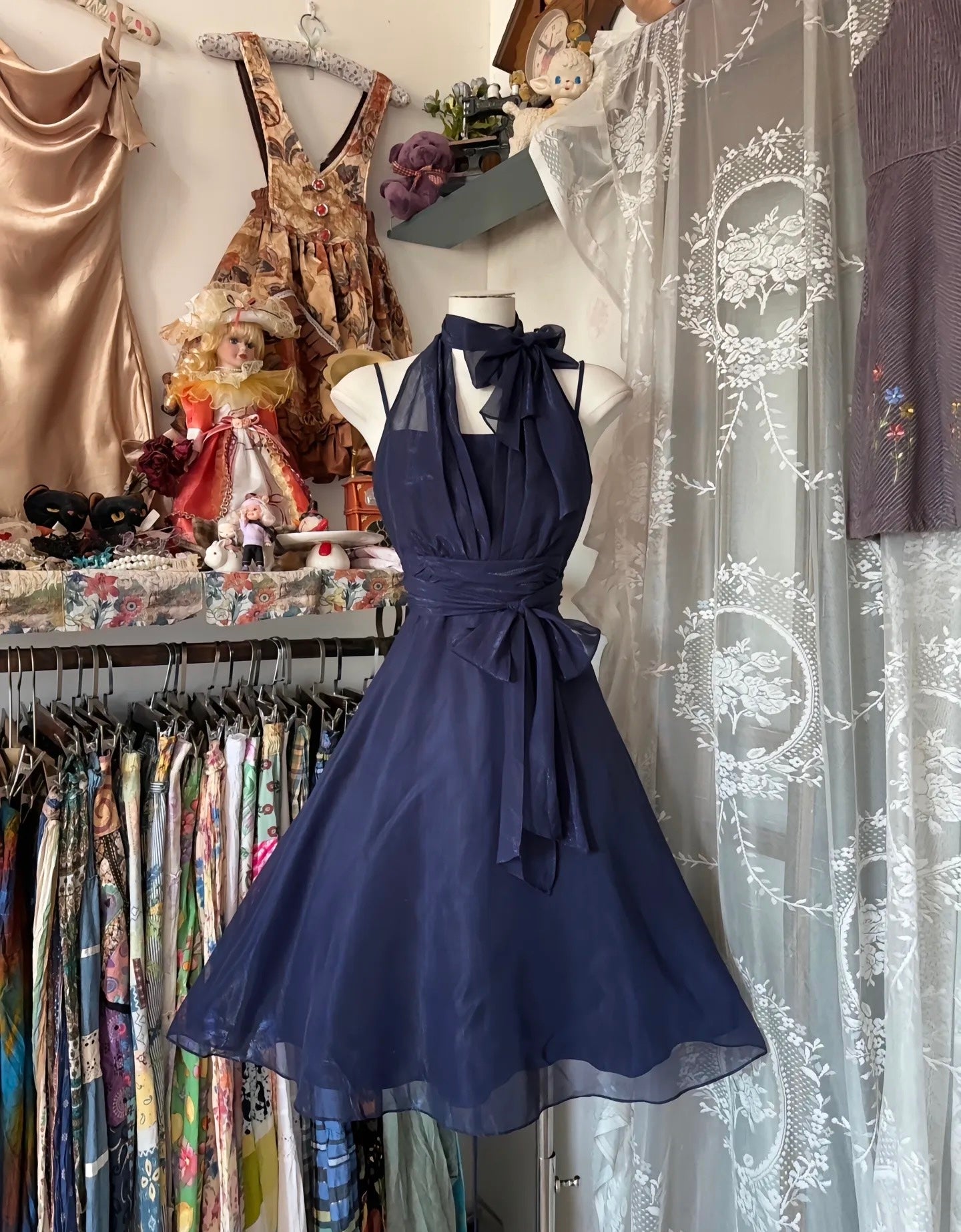 Royal Blue Chiffon Halter A-Line Short Dress - Elegant Homecoming Dress J6666 for Prom, Party, and Special Occasions