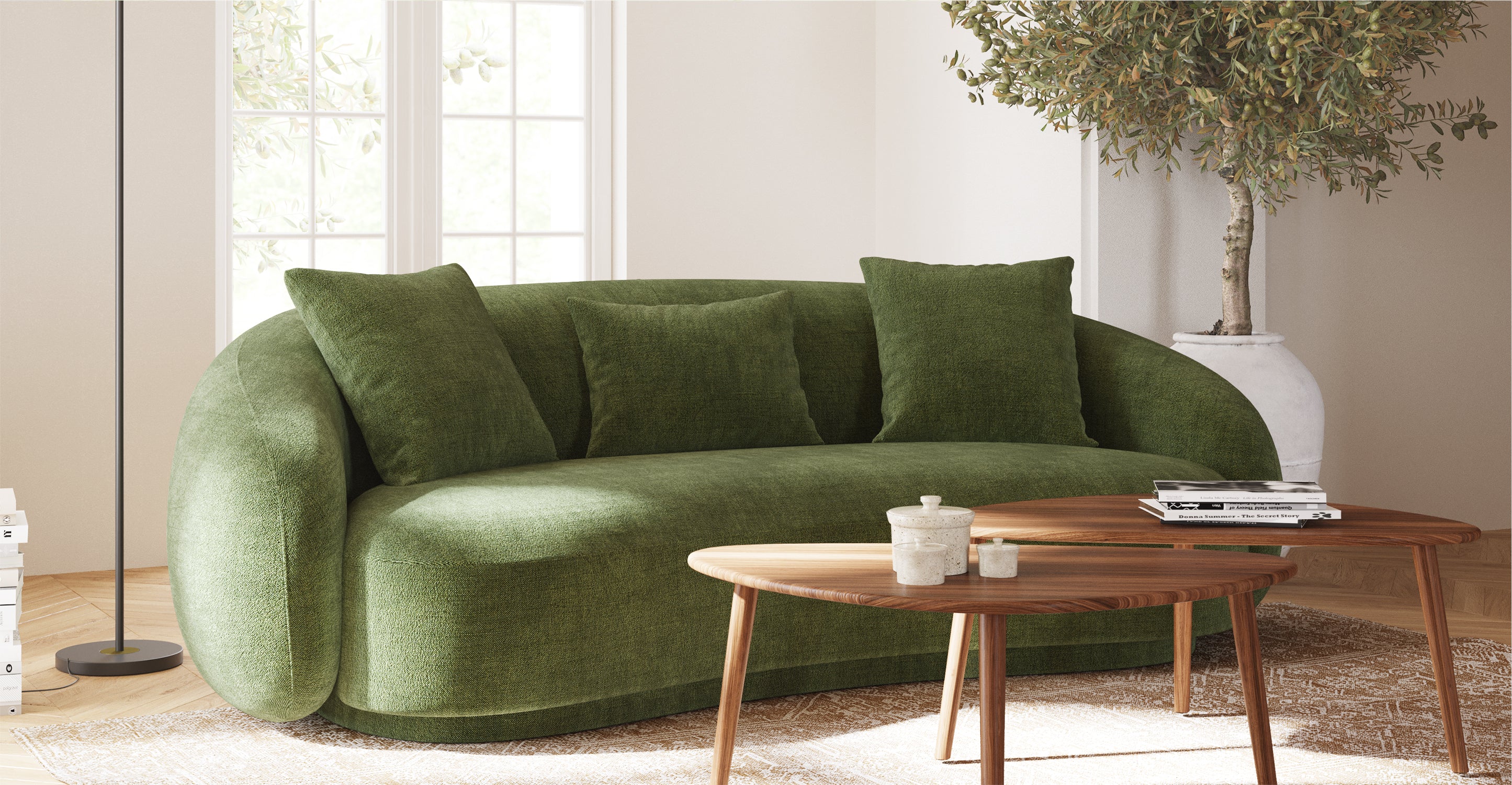 Nimes Sofa - Modern Comfortable Fabric Sofa for Living Room, Bedroom & Office | Perfect for Relaxing, Entertaining & Small Spaces