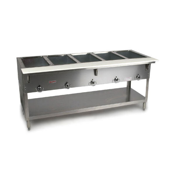 Duke 305 5-Well Aerohot Commercial Steam Table Food Warmer - 72 3/8 Inch Natural Gas - Perfect for Buffets, Catering & Restaurant Food Service