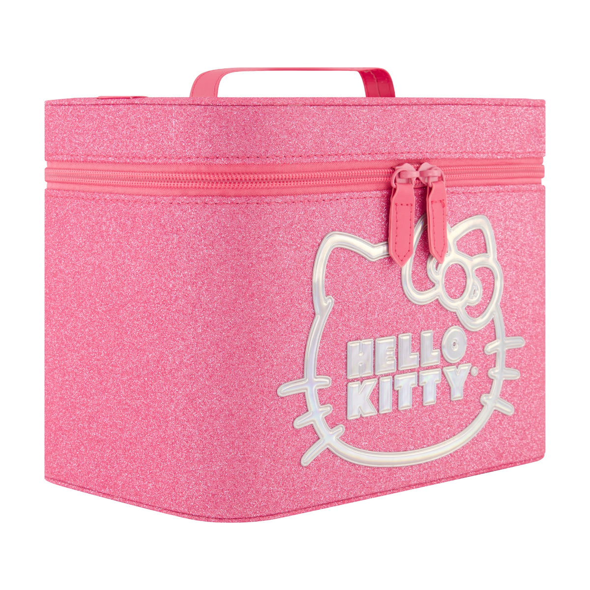 Sanrio Hello Kitty Pink Cosmetic Bag with Mirror - Cute Travel Makeup Organizer for Girls & Women | Perfect for Travel, Gym, and Daily Use