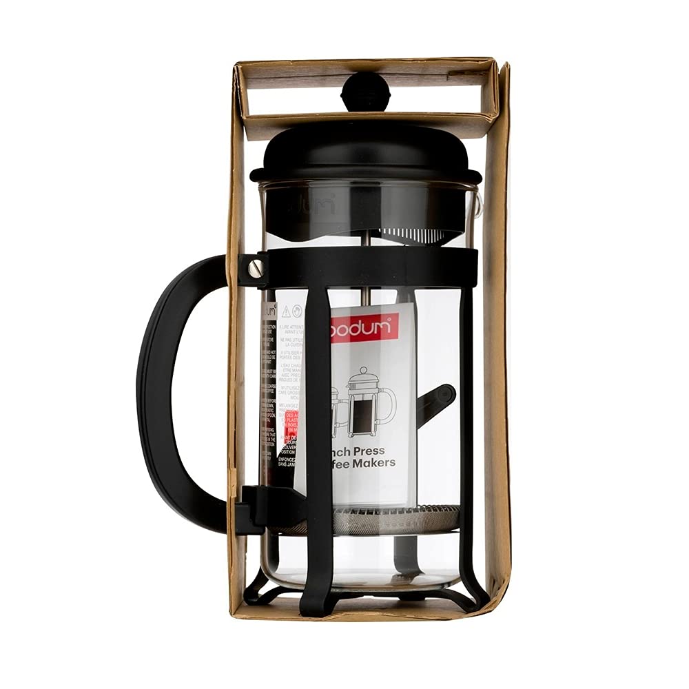 Bodum 34oz French Press Coffee Maker with Heat-Resistant Borosilicate Glass - Premium Black Coffee Brewer Made in Portugal - Perfect for Home, Office & Camping Use
