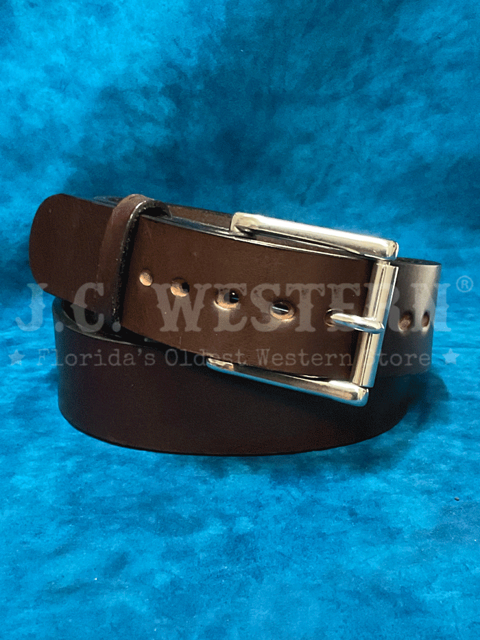 Gingerich 1008 36 Men's Gunsmoke Smooth Heavyweight Extra Wide Gun Belt - Dark Brown Leather Belt for Concealed Carry & Western Style Outfits