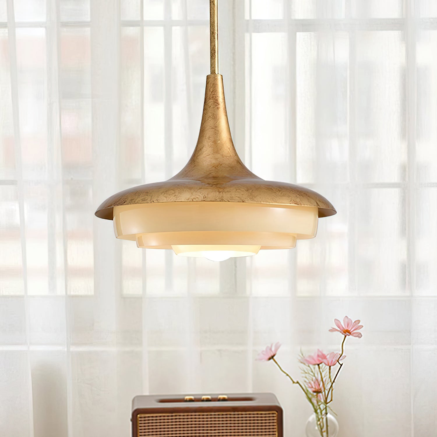 Oluce Modern Pendant Lamp - Stylish Hanging Light Fixture for Living Room, Dining Room & Bedroom Decor