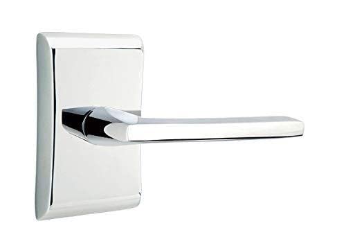 Emtek Privacy Set - Neos Rosette & Helios Lever (Left Hand, Oil Rubbed Bronze) | Premium Door Hardware for Home Security & Style | Perfect for Bedrooms, Bathrooms & Private Spaces