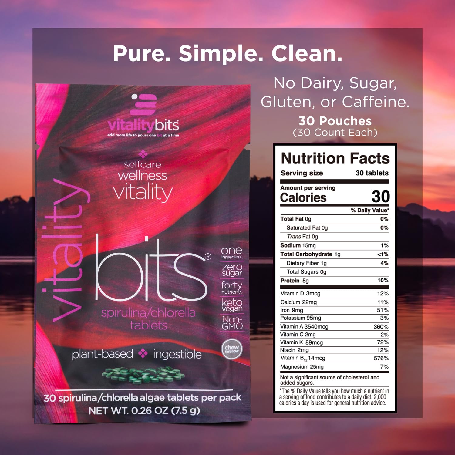 VITALITYbits Organic Spirulina & Chlorella Tablets - 900ct Algae Superfood for Energy, Beauty & Wellness - Vegan, Keto, Gluten-Free Supplement - Perfect for Smoothie Boosts, Post-Workout Recovery & Daily Nutrition