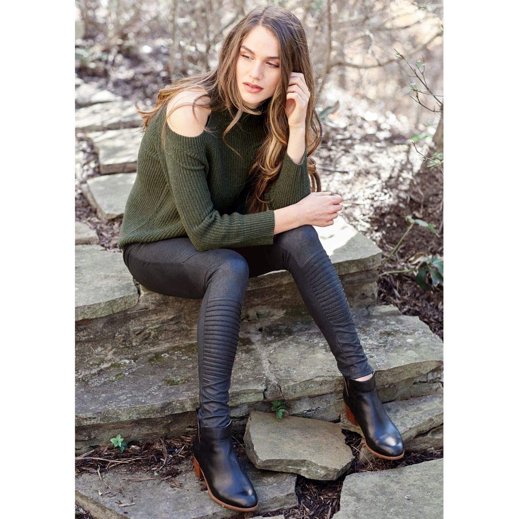 Mud Pie Women's Faux Leather Leggings - High Waisted Stretchy Pants for Workout, Yoga & Night Out | Plus Size Fashion & Comfort