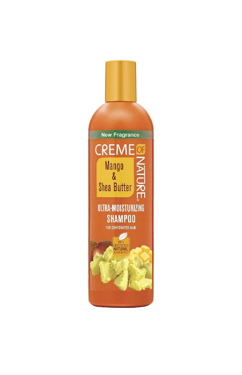 Creme of Nature Mango & Shea Butter Shampoo and Conditioner Set - Ultra Moisturizing for Dry, Damaged Hair - 12 Fl Oz Each - Perfect for Curly, Natural & Color-Treated Hair - Salon Quality Hydration for Daily Hair Care