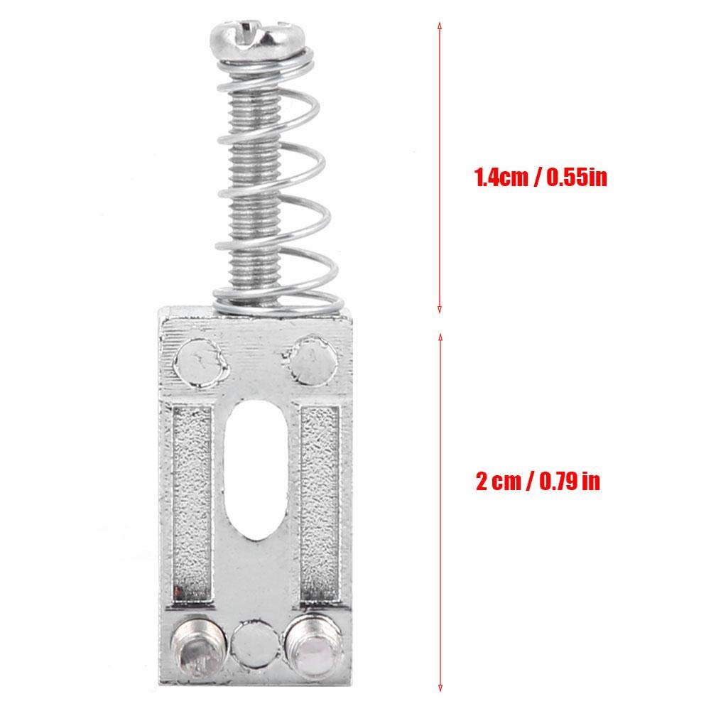 6pcs Bnineteenteam Guitar Tremolo Bridge Saddles with Screw Spring - Black & Silver Electric Guitar Parts & Accessories for Stratocaster - Perfect for Guitar Repair, Upgrades & DIY Projects