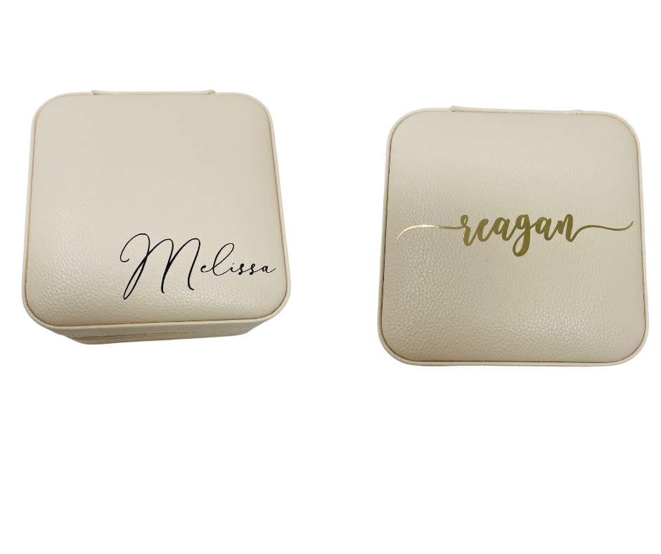 Personalized Velvet Jewelry Box - Elegant Bridesmaid & Bride Gift, Travel Jewelry Case for Wedding, Anniversary & Special Occasions | Perfect for Storage & On-the-Go Use