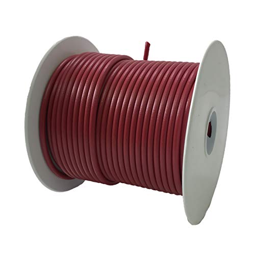 10 Gauge Red Primary Wire - 500 FT Spool - USA Made Automotive Cable for Car Audio, Trailer Wiring & Electrical Repairs