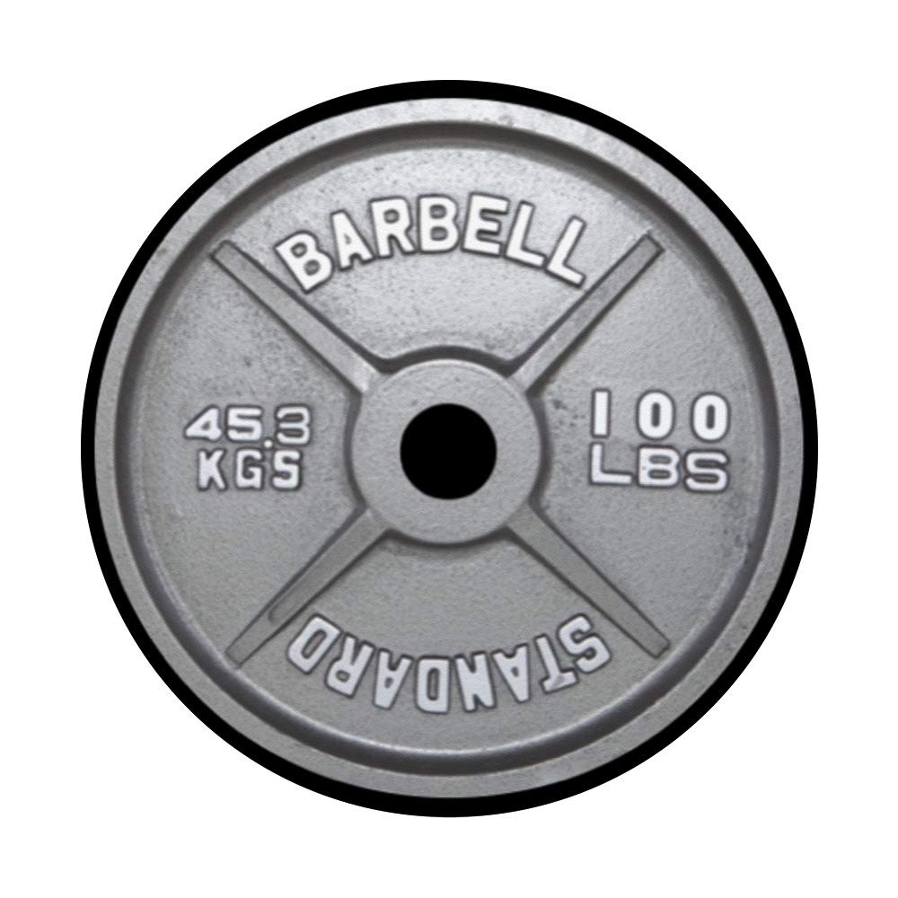 Gray Weightlifting Plate Gym Grey Barbell Weight - PopSockets PopGrip Swappable Phone Grip for iPhone, Samsung & Tablets - Perfect for Gym, Workouts & Fitness Enthusiasts