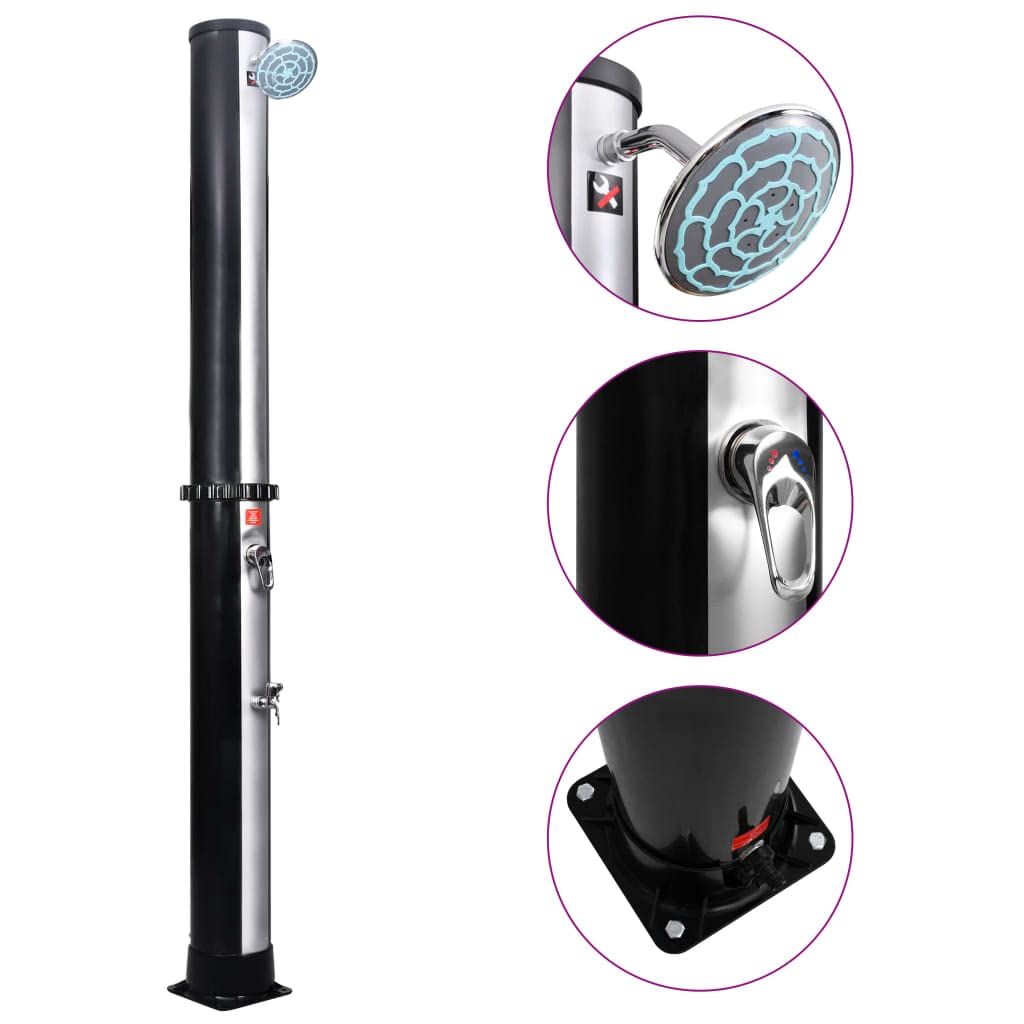 FAMIROSA 10.6 Gallon Solar Shower Bag with Adjustable Shower Head & Faucet - Portable Outdoor Camping Shower for Hiking, Beach, RV & Emergency Use - Lightweight 31 lbs Design