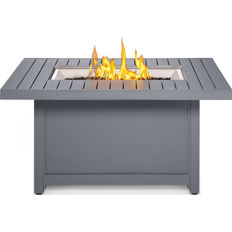 Napoleon Hamptons Rectangular Patio Flame Fire Table - Outdoor Gas Fire Pit for Backyard, Deck, or Garden - Perfect for Entertaining and Relaxing