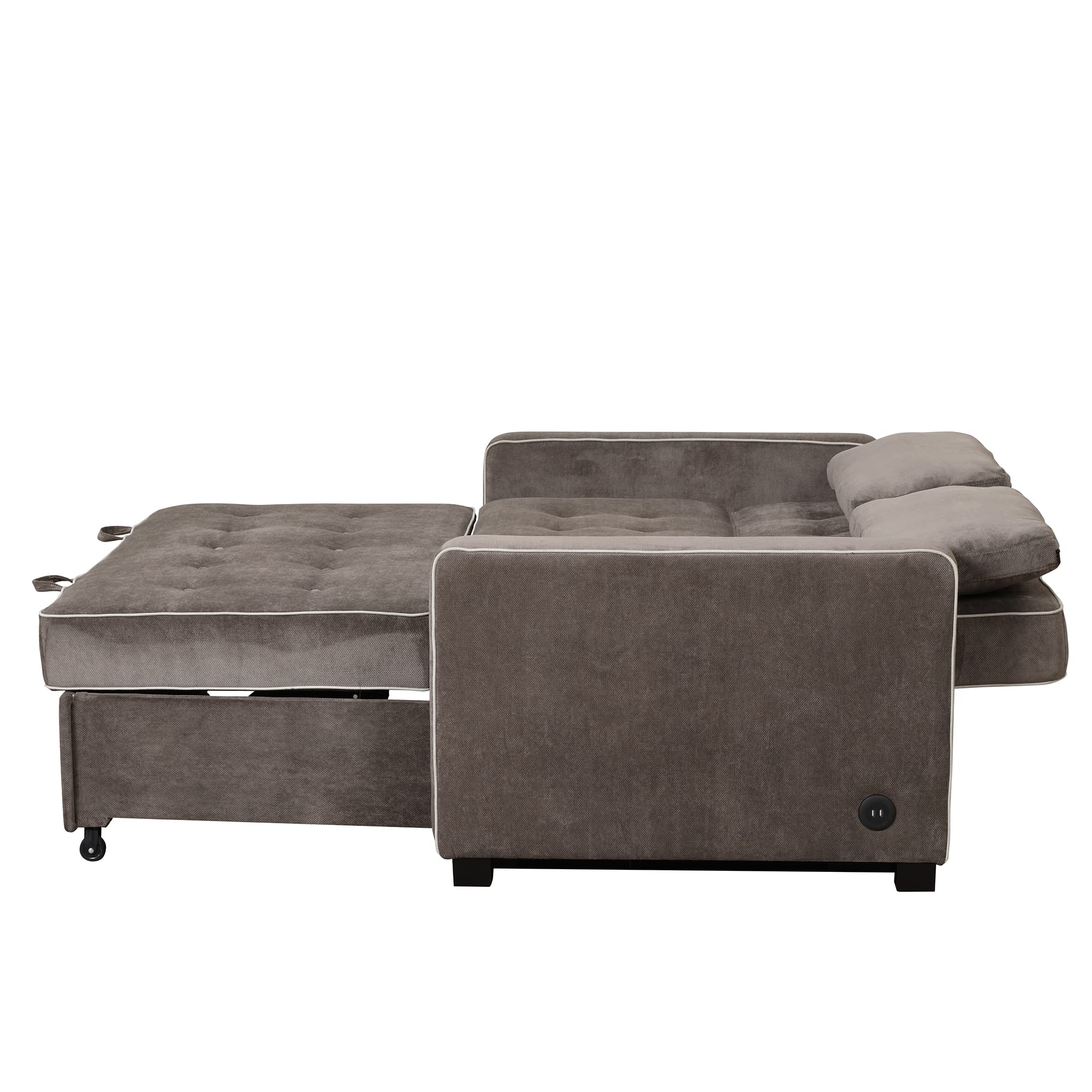 Convertible Sleeper Sofa Bed with Pull-Out Mechanism - Comfortable 3-in-1 Futon Couch for Living Room, Guest Room & Small Spaces - Perfect for Overnight Guests, Movie Nights & Space-Saving Solutions