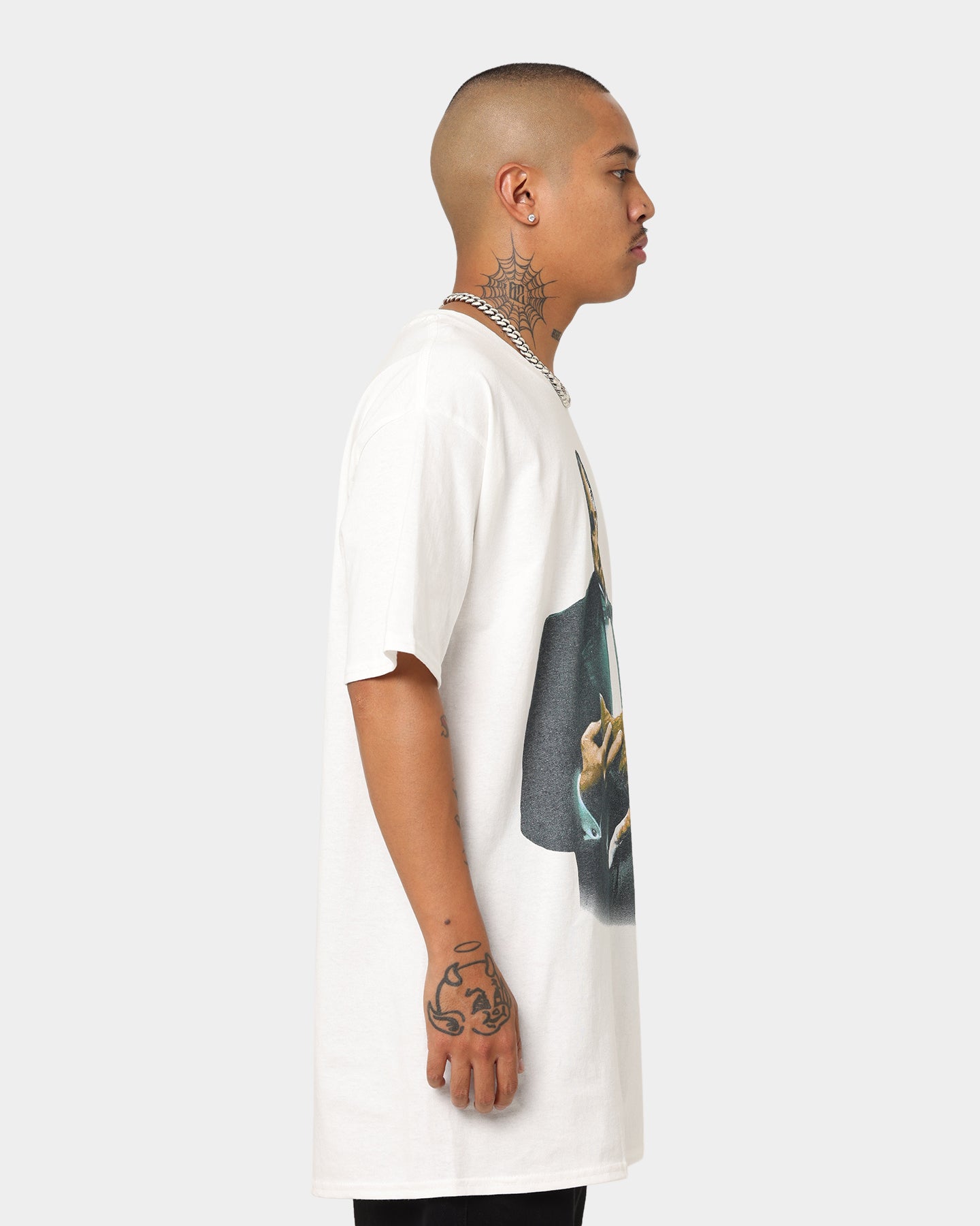 The Godfather Cat T-Shirt - White Cotton Vintage Graphic Tee for Men & Women | Perfect for Casual Wear, Movie Nights & Gifts