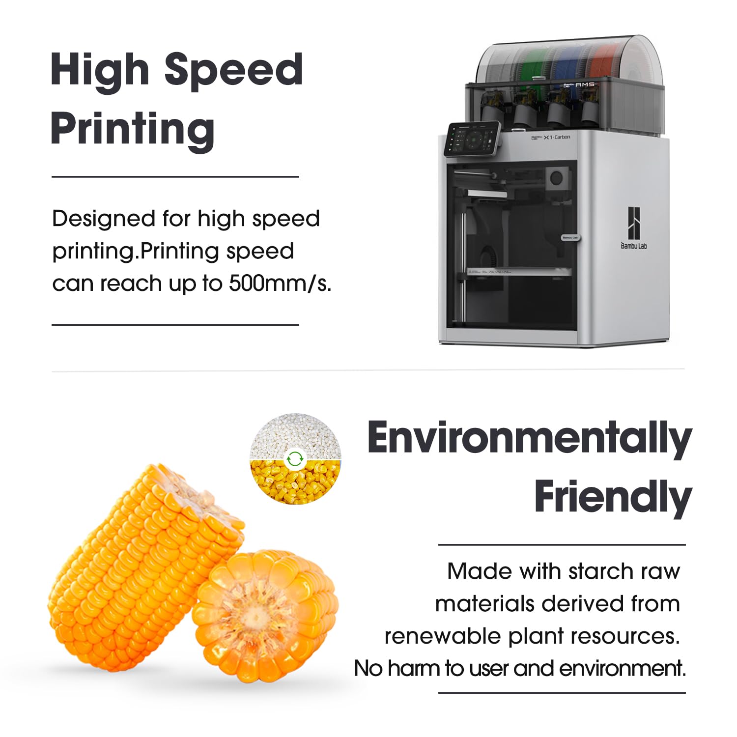 eSUN PLA Filament 1.75mm - High Speed 3D Printer Filament with +/- 0.02mm Dimensional Accuracy | 1kg Spool (2.2Lbs) | Fast Printing PLA Filament for Creality, Ender 3, Prusa | Perfect for DIY Projects, Prototyping & Home Decor