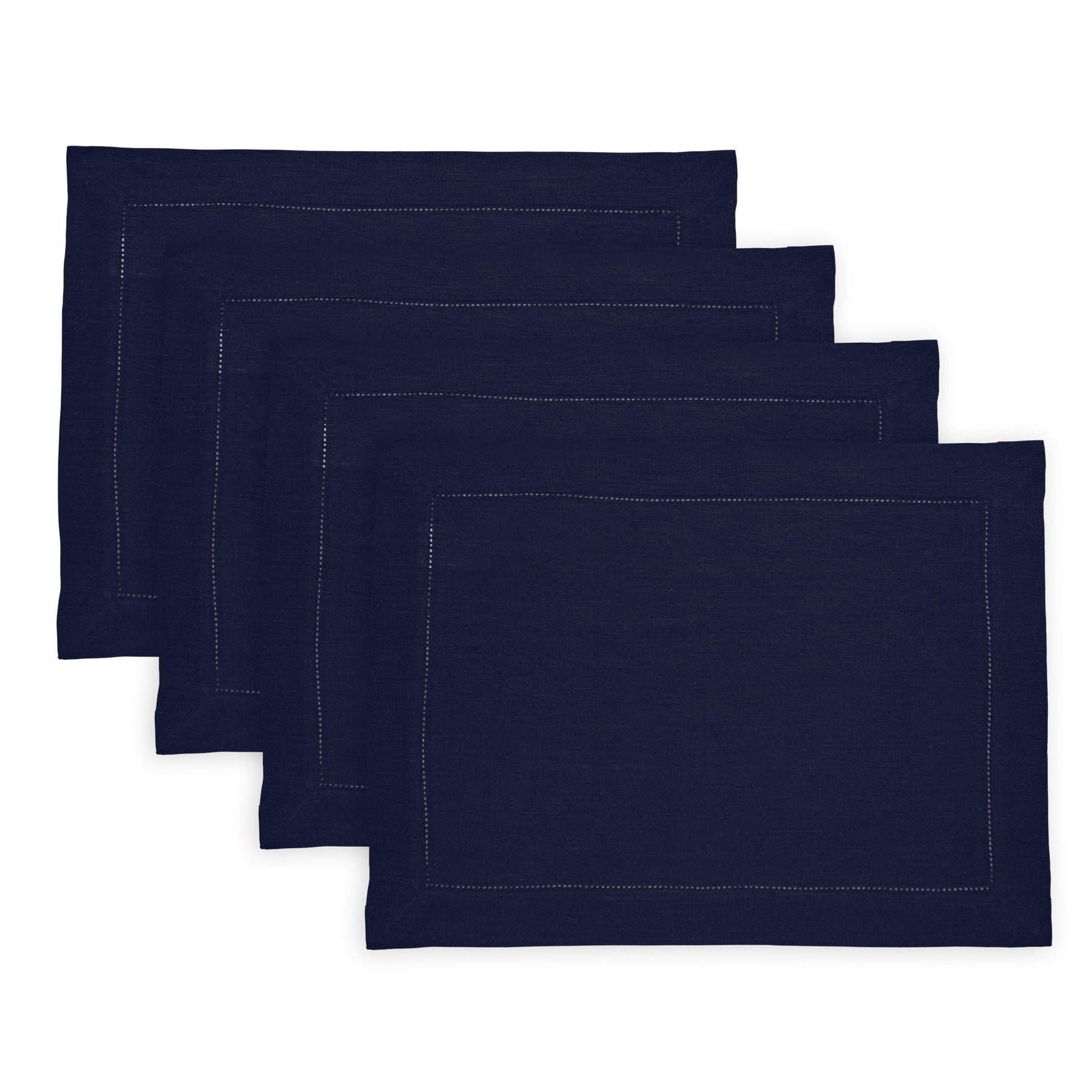 Sonoma Hemstitch Placemats Set of 4 - Premium Cotton Table Mats for Dining - Perfect for Dinner Parties, Holiday Meals & Home Decor