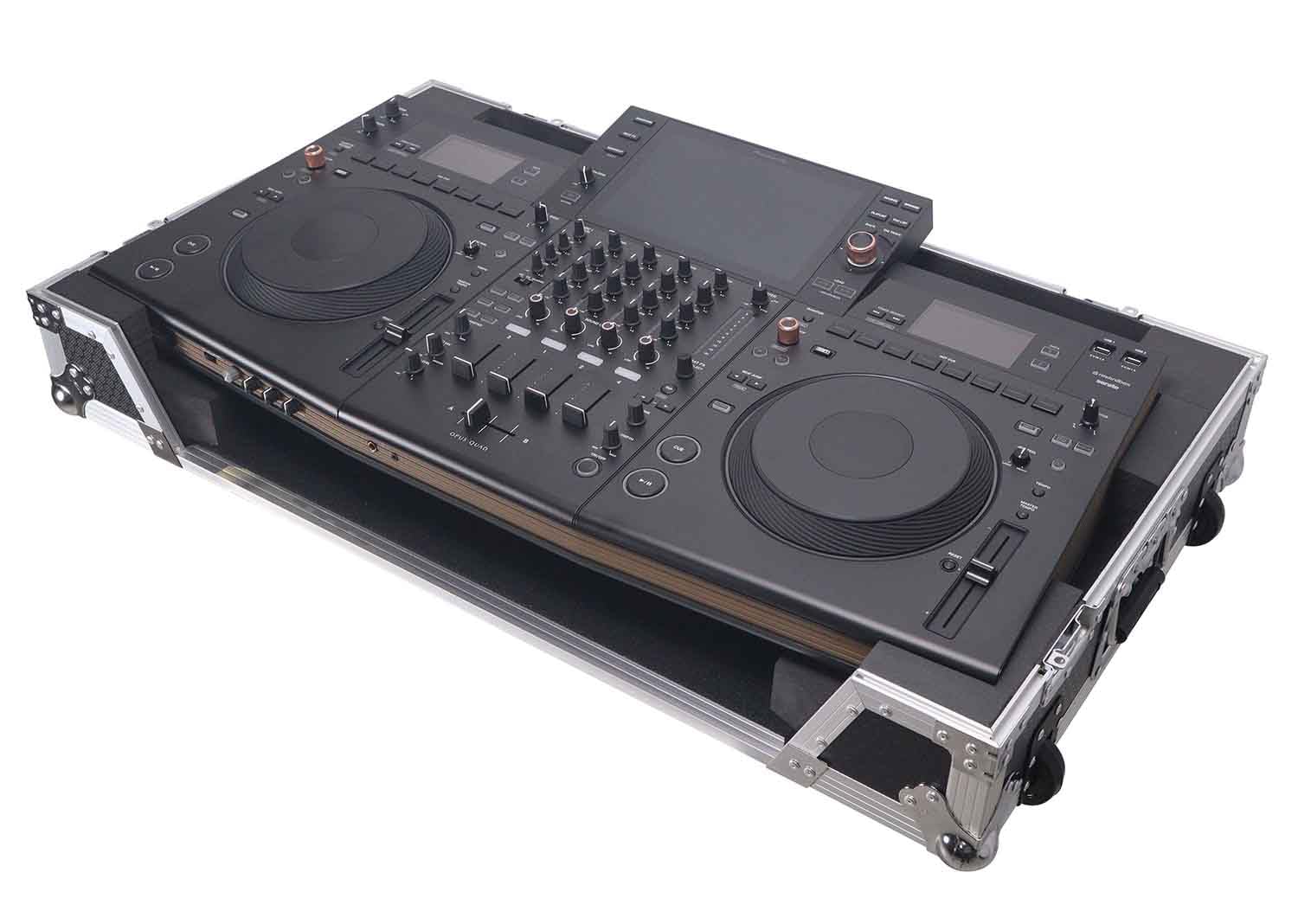 ProX XS-OPUSQUADW ATA Flight Case for Pioneer Opus Quad DJ Controller - Heavy Duty Road Case with 1U Rack Space & Wheels | Perfect for Touring DJs & Mobile Performances