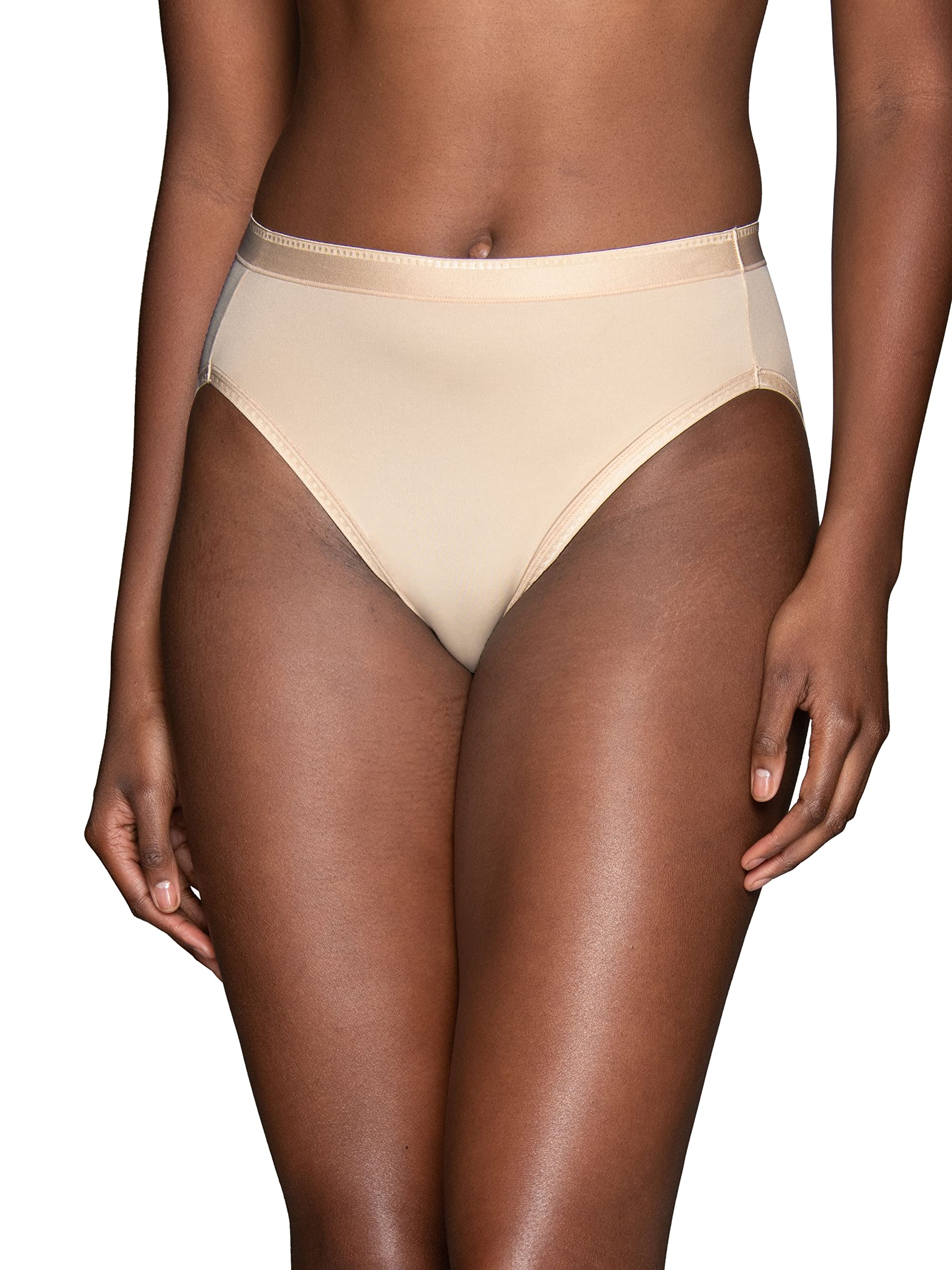 Vanity Fair Women's Comfort Where It Counts Hi-Cut Panties - Soft Cotton Underwear for All-Day Comfort, Perfect for Work, Travel & Everyday Wear