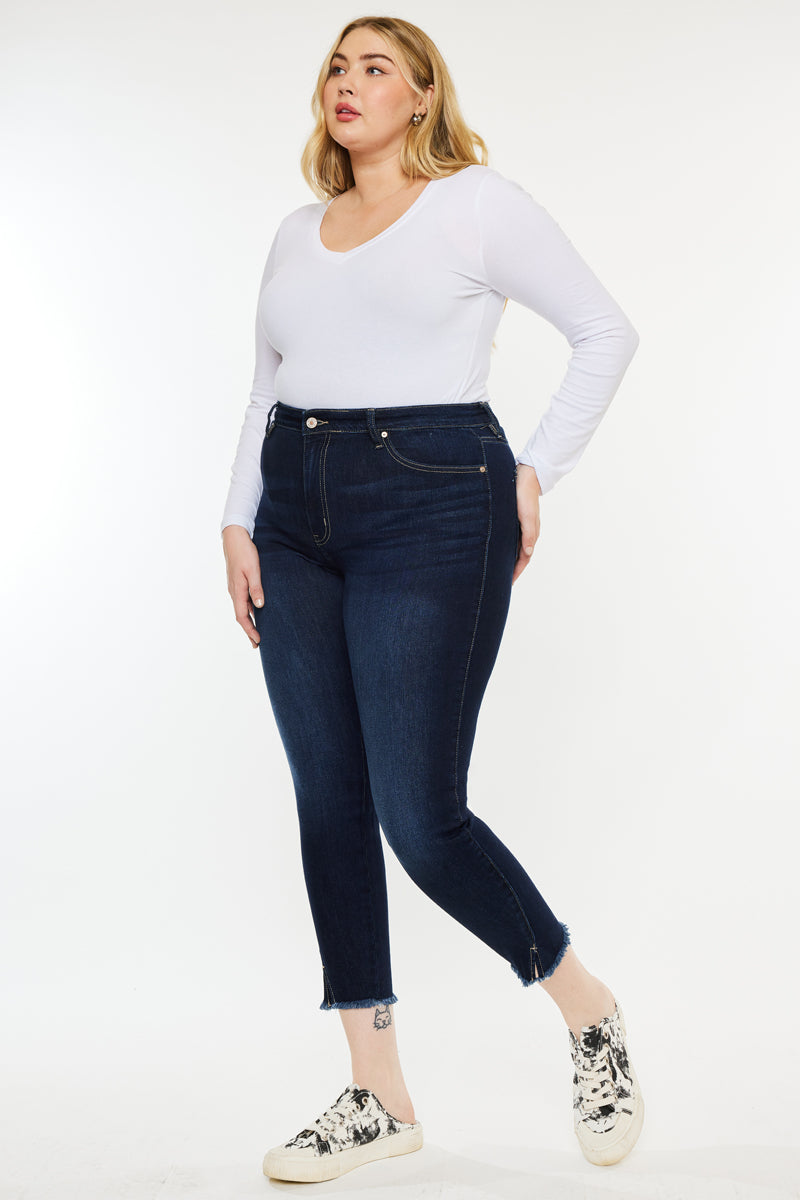 Naira Ultra High Rise Ankle Skinny Jeans for Women - Plus Size Stretch Denim Pants, Comfortable & Flattering Fit - Perfect for Casual Outfits, Date Nights & Office Wear