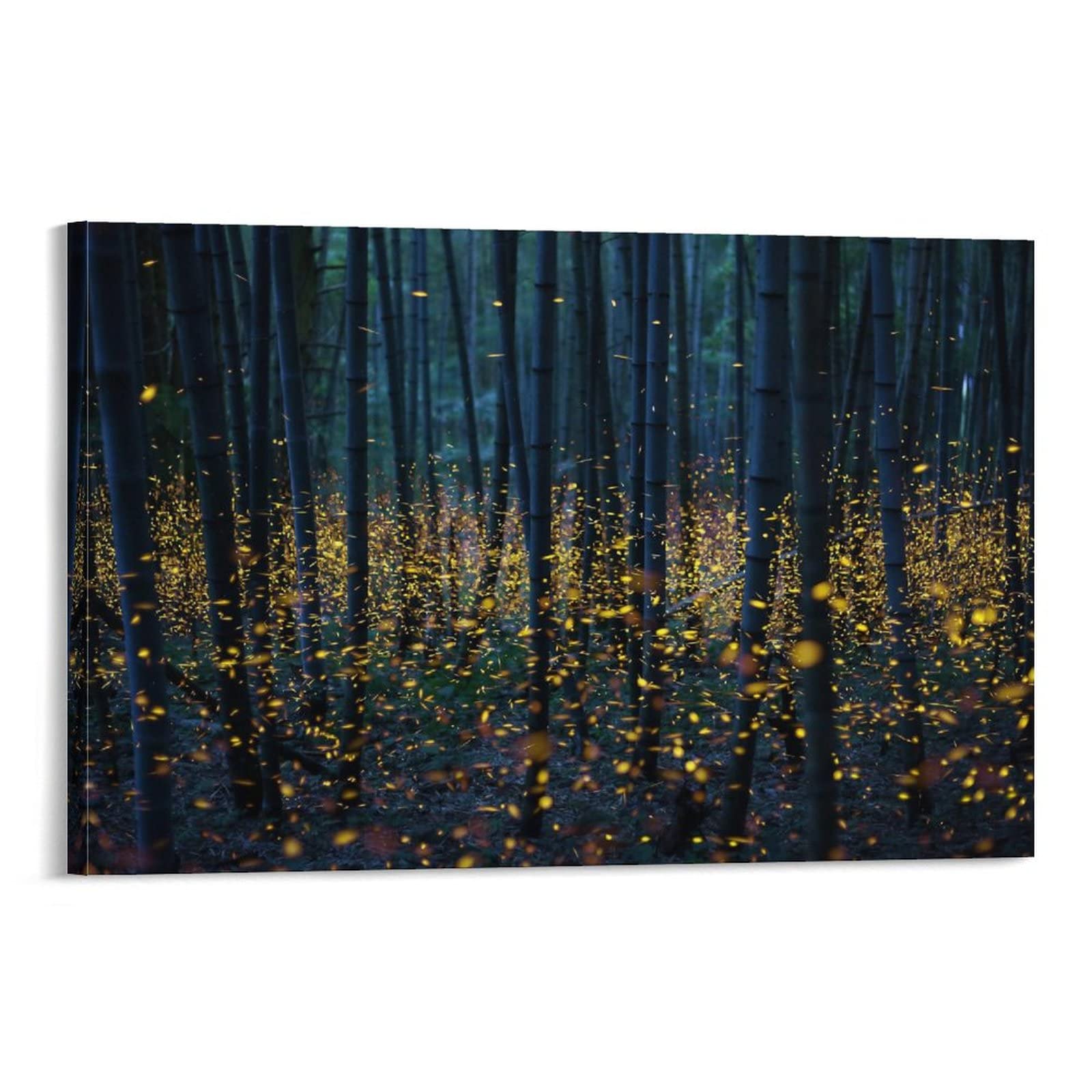 YYSY Fireflies Glow in the Dark Poster - Modern Canvas Wall Art for Living Room & Bedroom Decor - 20x30 inch (50x75cm) Nature-Inspired Painting - Perfect Gift for Home, Office, or Dorm Room Decorations