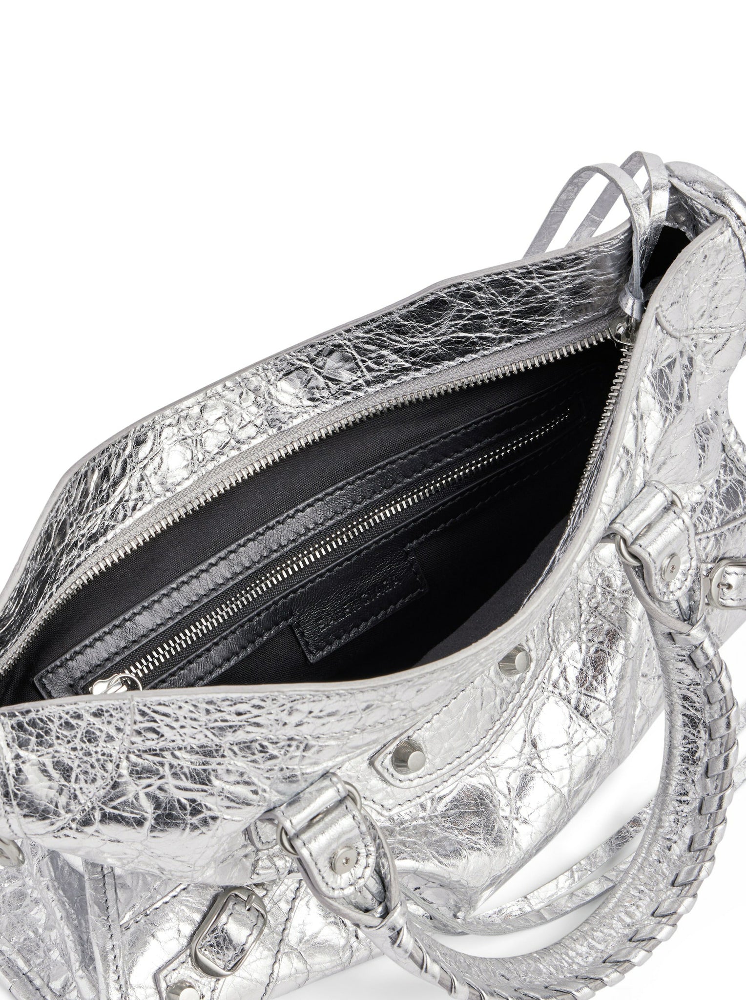 LE CITY Small Metallic Women's Shoulder Bag in Silver - Elegant Crossbody Purse for Work, Party & Evening Out