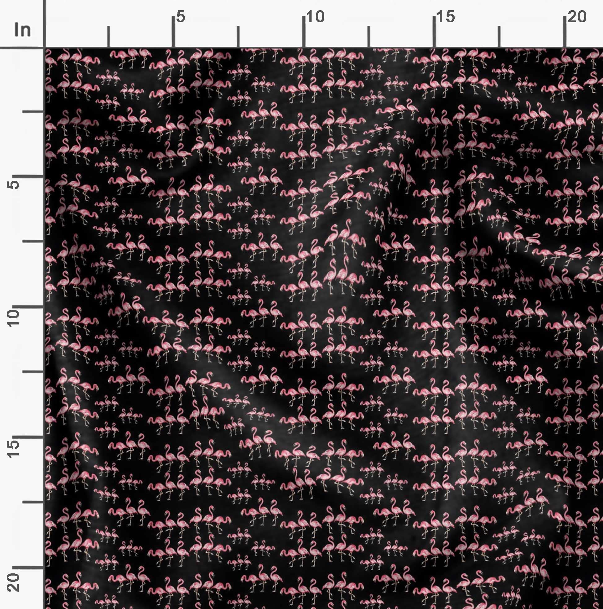 Soimoi Black Polyester Crepe Fabric by The Yard - 52