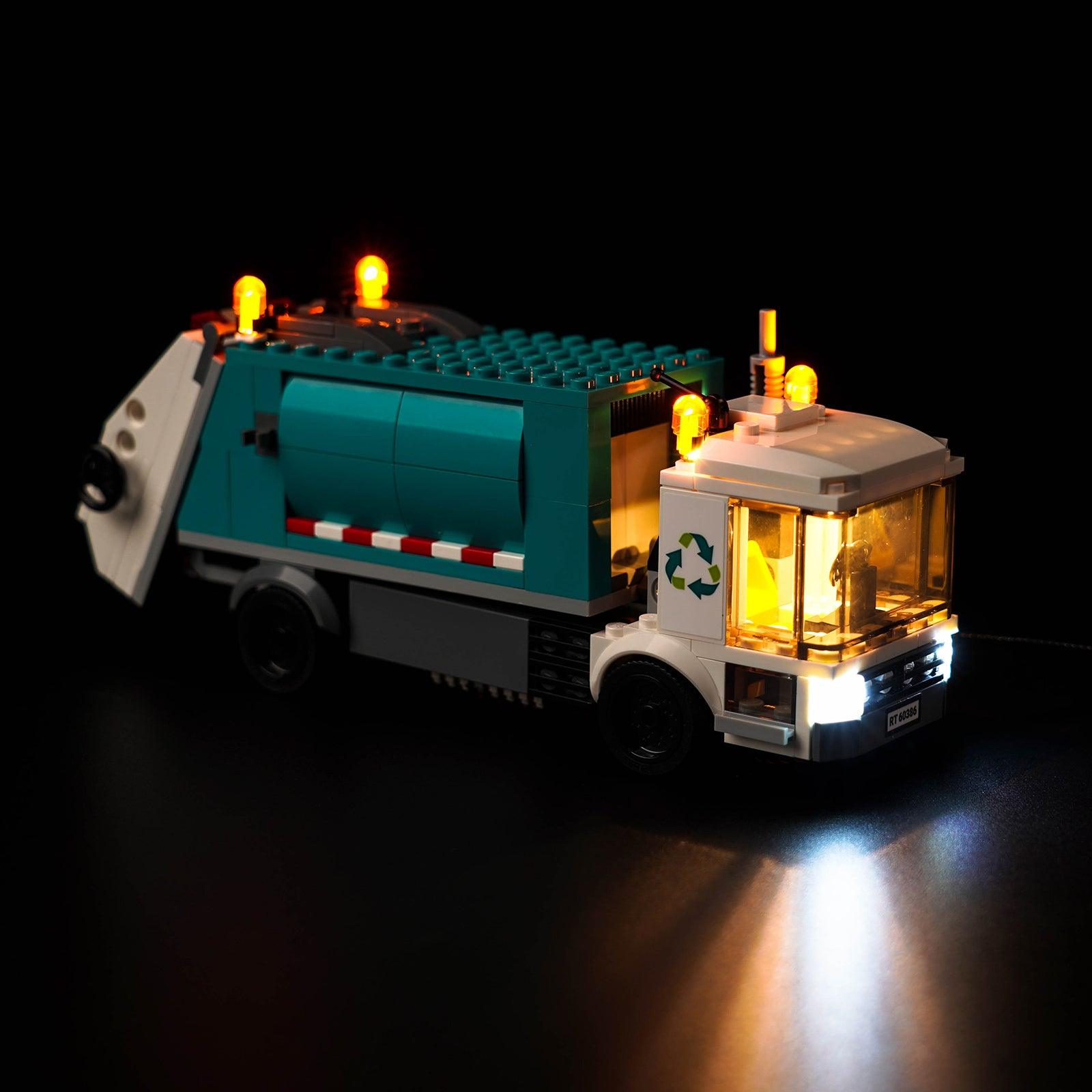 Best LED Light Kit for LEGO® City Recycling Truck 60386 - Compatible with LEGO Recycling Vehicle - DIY Lighting Upgrade for LEGO Models & Displays