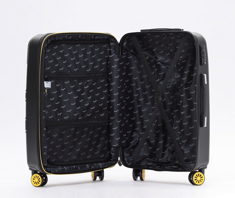 Batman 24-Inch Medium 4-Wheel Hard Shell Suitcase - Black | Durable Carry-On Luggage for Travel, Business Trips & Vacations