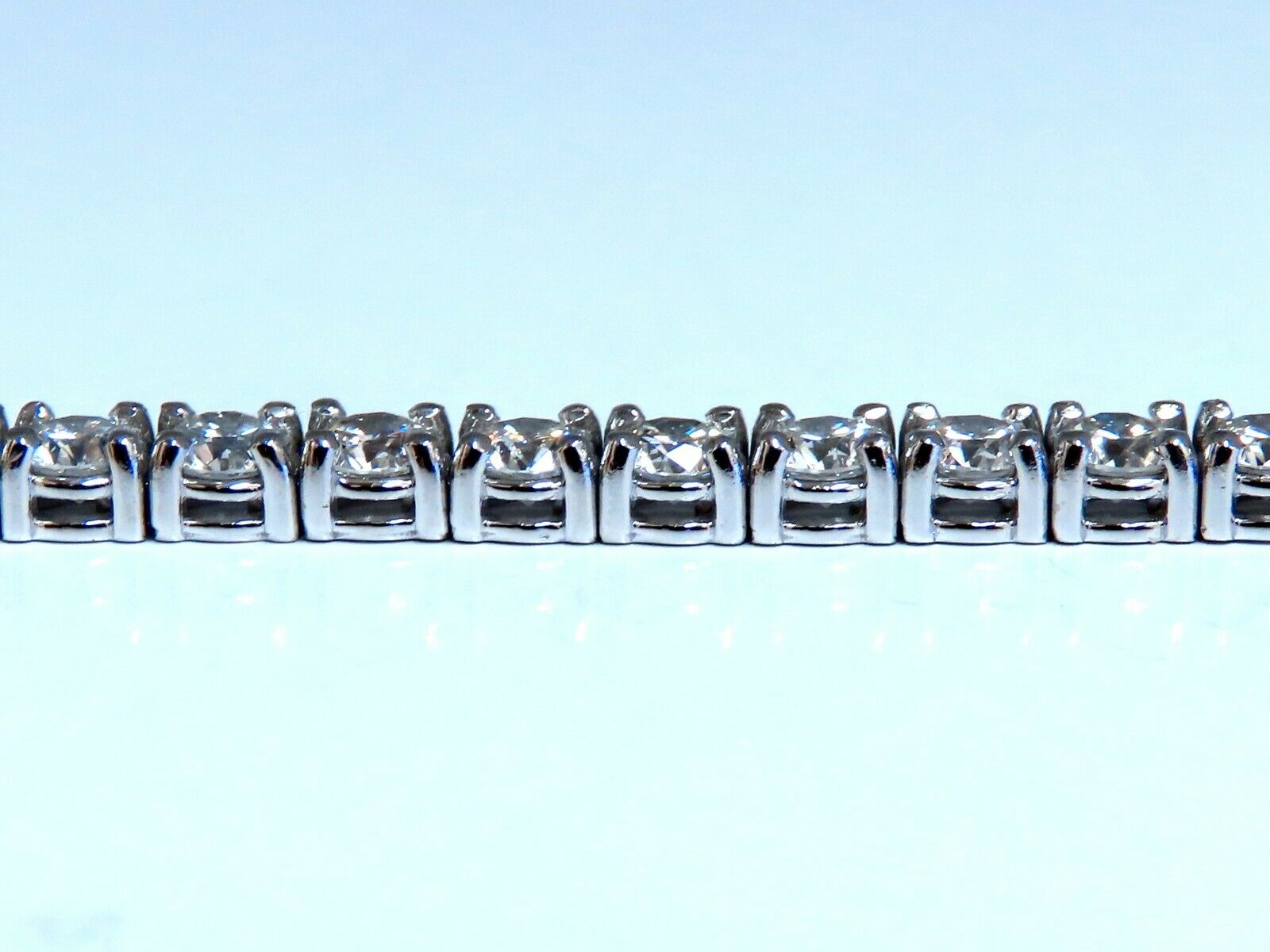 6.65ct Natural Diamond Tennis Bracelet in 14K Gold - Classic Riviera Design for Women, Perfect for Weddings, Anniversaries & Special Occasions
