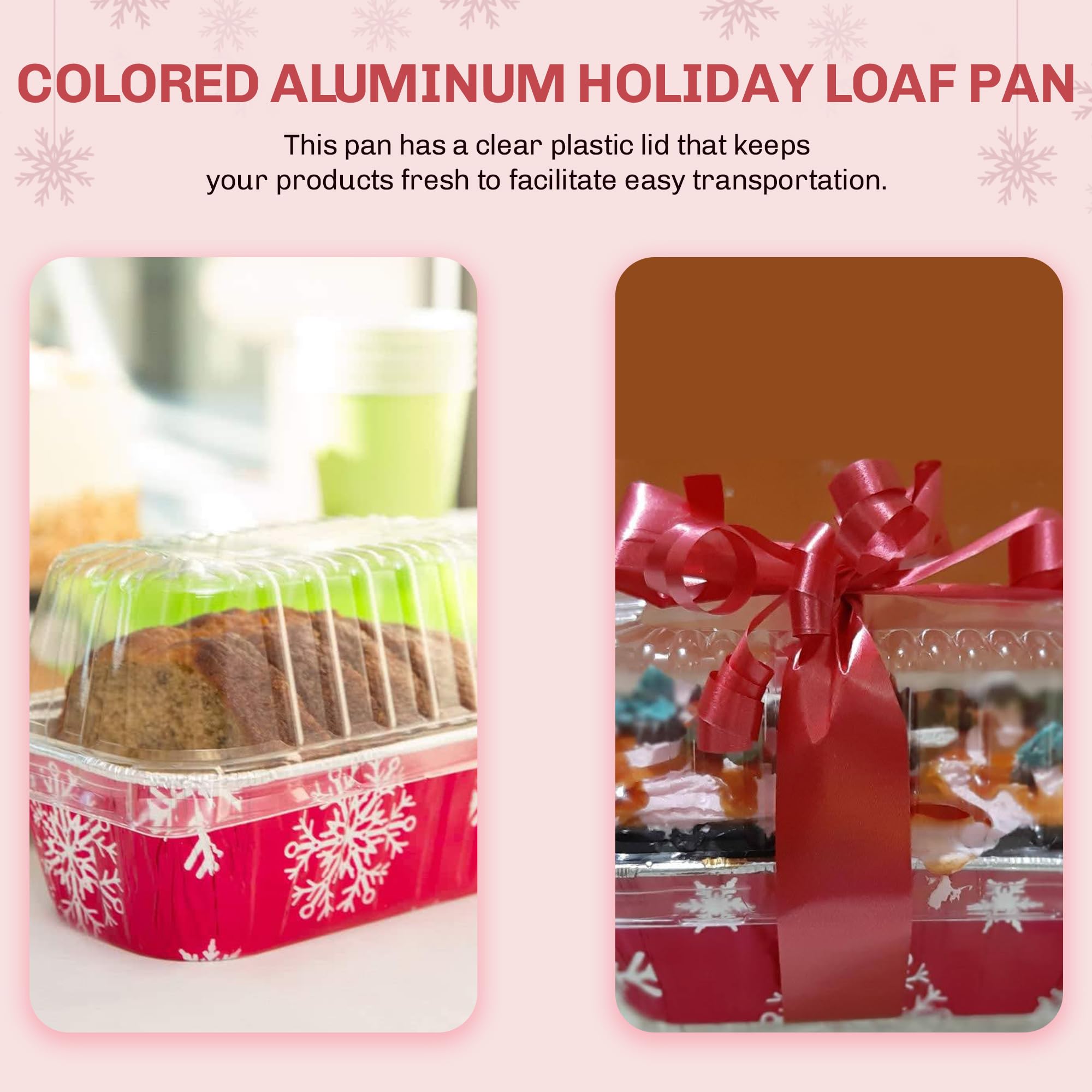 Premium 2 lb. Aluminum Foil Loaf Pans with Dome Lids - Heavy Duty Disposable Baking Tins for Holiday Cooking, Bread Making & Meal Prep (Pack of 25) - Ideal for Christmas Baking, Thanksgiving Dinner & Party Food Preparation