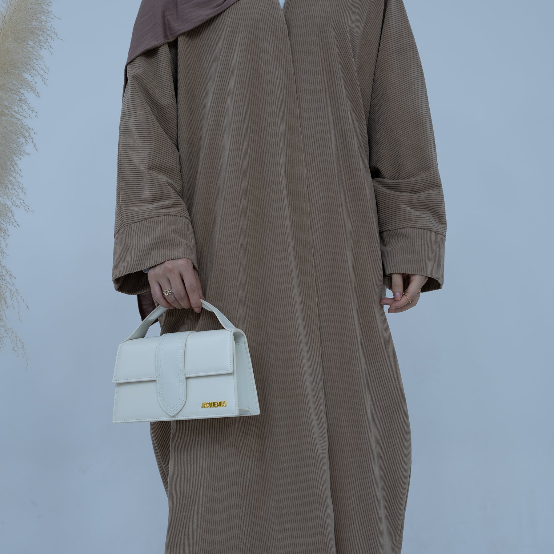 Melissa Corduroy Autumn Duster Coat for Women - Taupe Long Cardigan | Perfect for Fall Layering, Office Wear & Casual Outfits