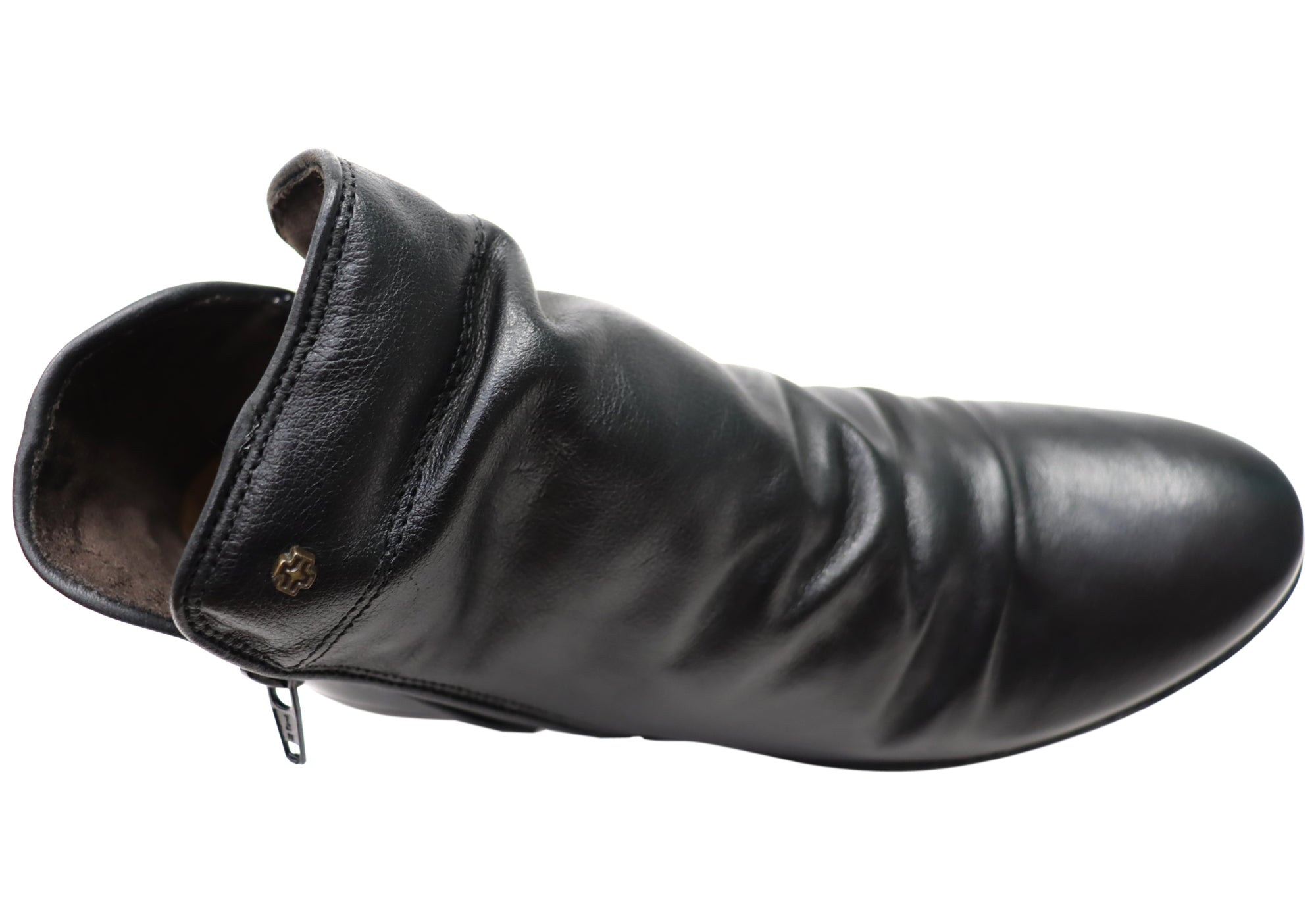 Perlatto Linda Women's Comfortable Leather Ankle Boots - Brazilian Made Leather Booties for Walking, Work & Casual Outfits