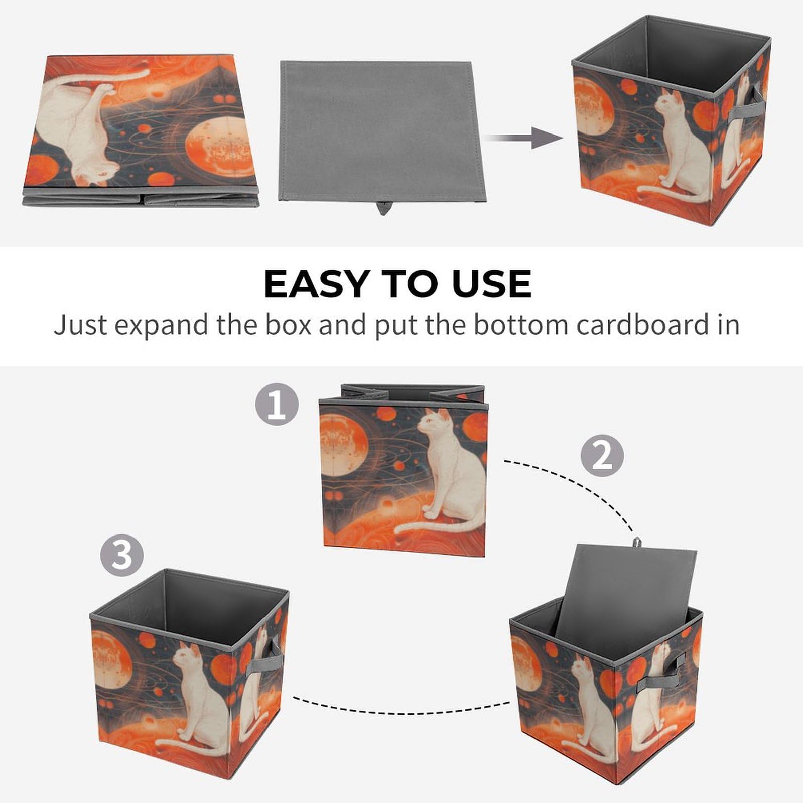Foldable Storage Cubes with Handles - Organize Clothes, Toys & More for Cabinet, Shelf & Closet | Perfect for Home, Office & Dorm Organization