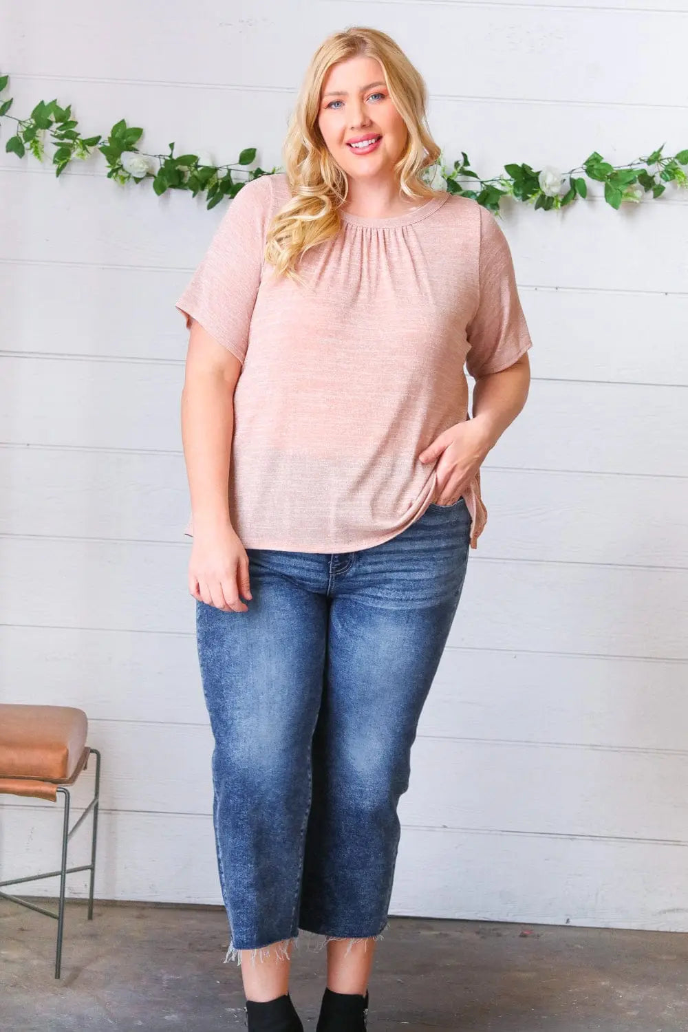 Mauve Tie Back Crinkle Floral Top for Women - Elegant Summer Blouse with Ruffled Sleeves - Perfect for Beach Outings, Date Nights & Casual Wear