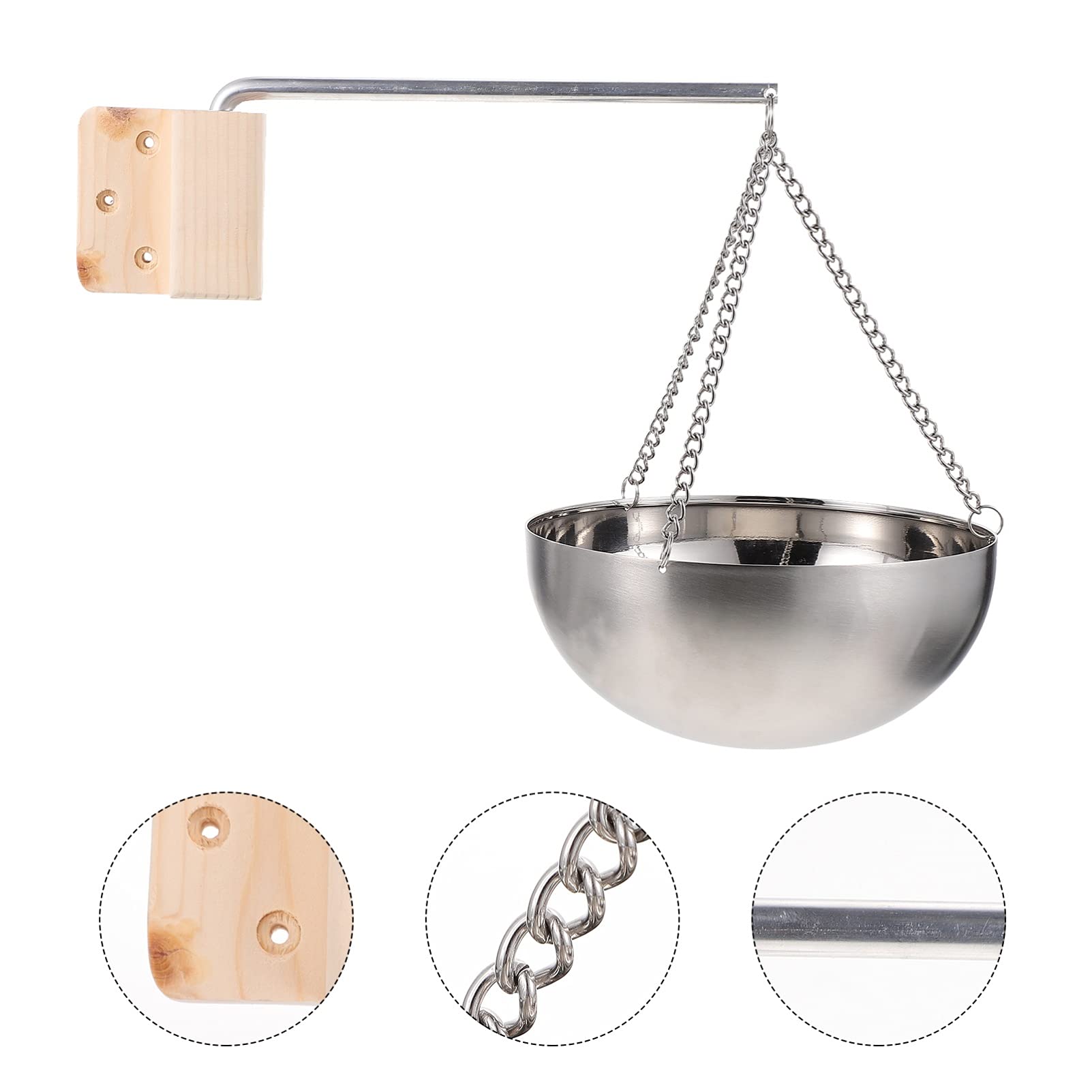 INOOMP Stainless Steel Sauna Essential Oil Bowl Holder - Hanging Fragrance Plate for Spa & Sauna Room Accessories - Perfect for Aromatherapy, Relaxation & Wellness Sessions
