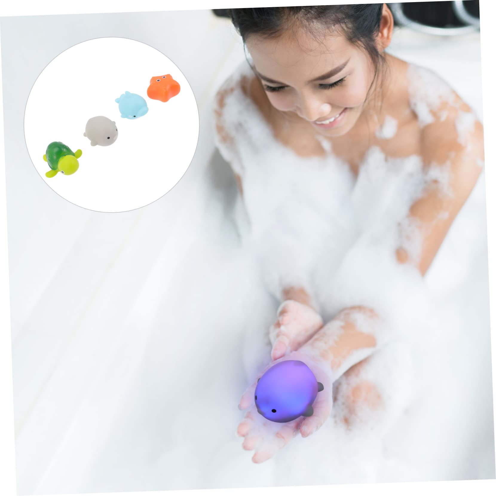 FAVOMOTO 20 Pack LED Bath Toys for Kids - Waterproof Floating Light Up Bathtub Toys for Toddlers & Babies - Fun Bath Time Sensory Play, Pool Party, and Nighttime Glow in the Dark Activities