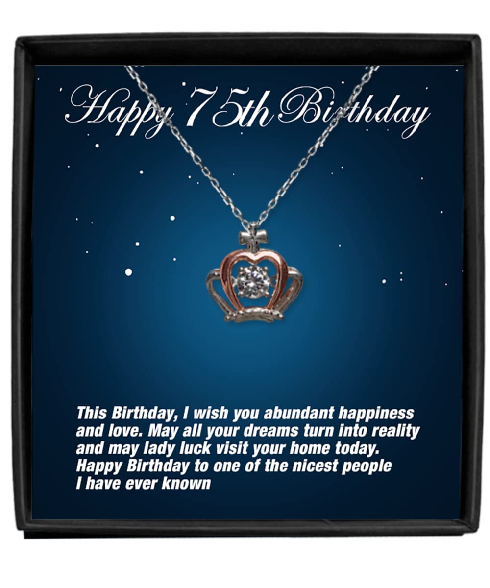 Elegant Crown Pendant Necklace - Personalized Birthday Gift for Wife, Mom, Sister, Aunt, Brother - Custom Engraved Jewelry for Any Age 1 to 100 - Perfect for Anniversaries, Graduations & Special Occasions