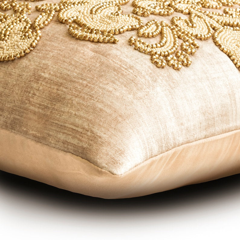 Luxury White Velvet Suede Throw Pillow Cover - Soft & Elegant Home Decor for Living Room, Bedroom, Sofa - Aureate Whisper Collection