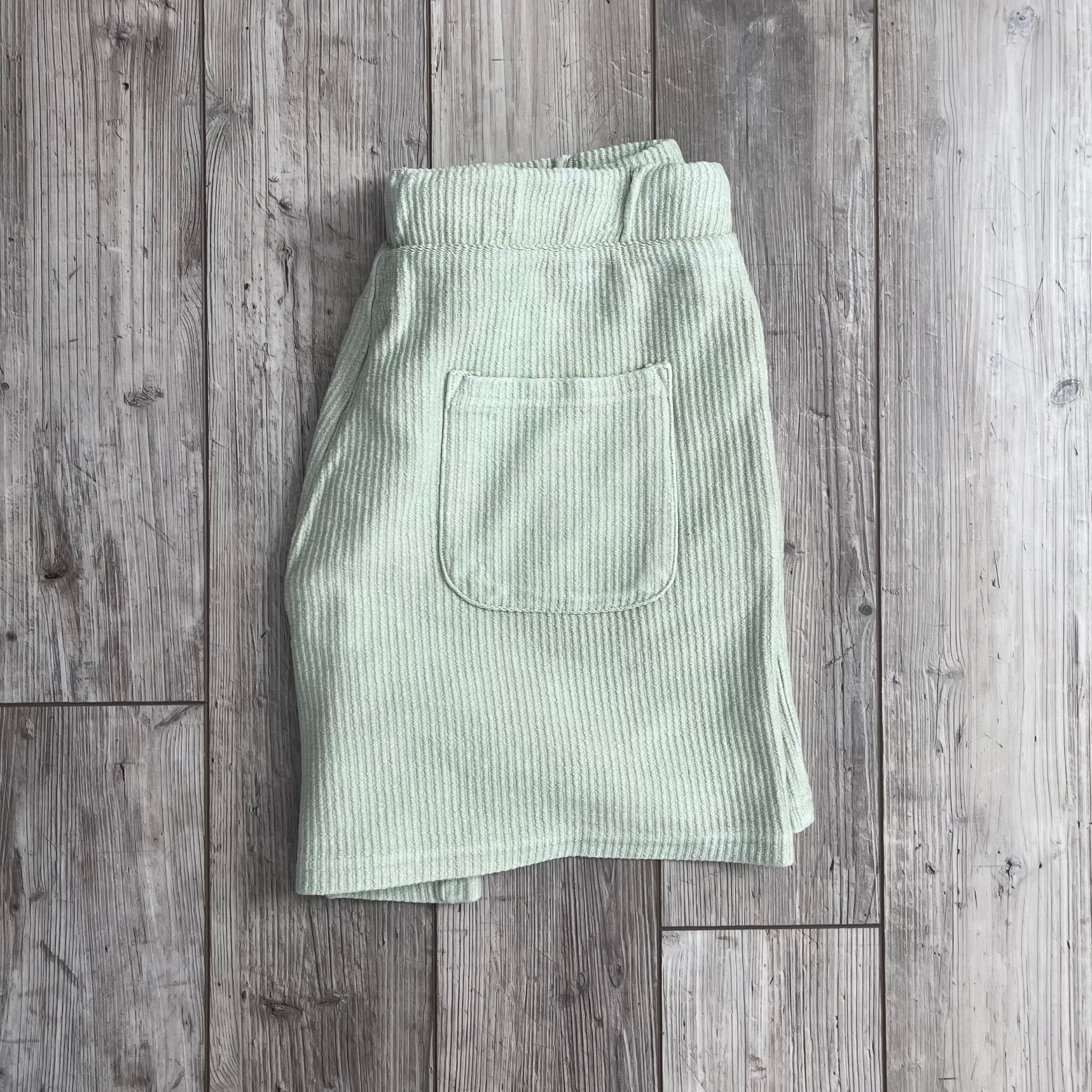 Men's Sage Green Corded Shorts - Comfortable Casual Summer Shorts for Outdoor Activities, Hiking, and Travel