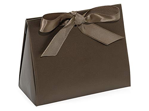 Premium Dark Chocolate Matte Purse Tote Gift Bags - 4.5
