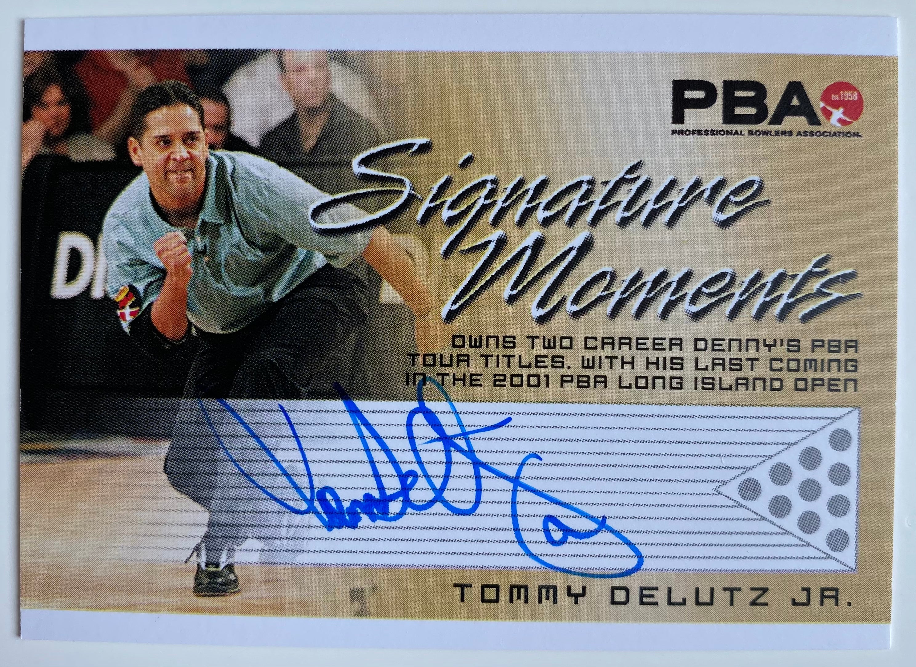 Tommy Delutz Jr. 2008 Rittenhouse Signature Moments PBA Autographed Bowling Trading Card - Perfect for Collectors, Sports Memorabilia Enthusiasts & Bowling Fans